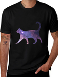 Galaxy Cat Black T-Shirt