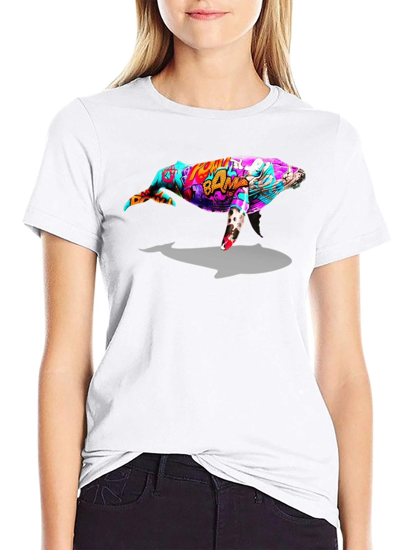 Whale Graphic Black T-Shirt