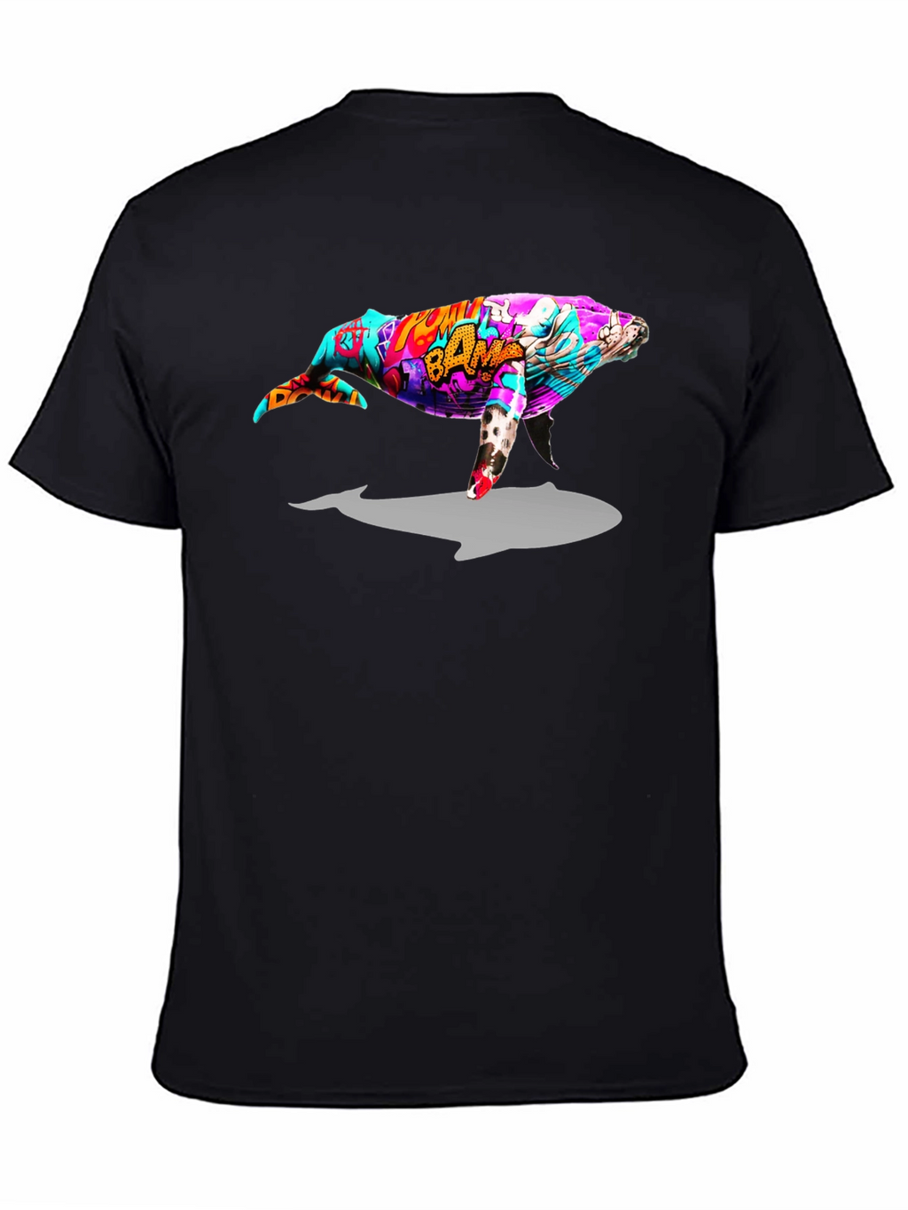 Whale Graphic Black T-Shirt