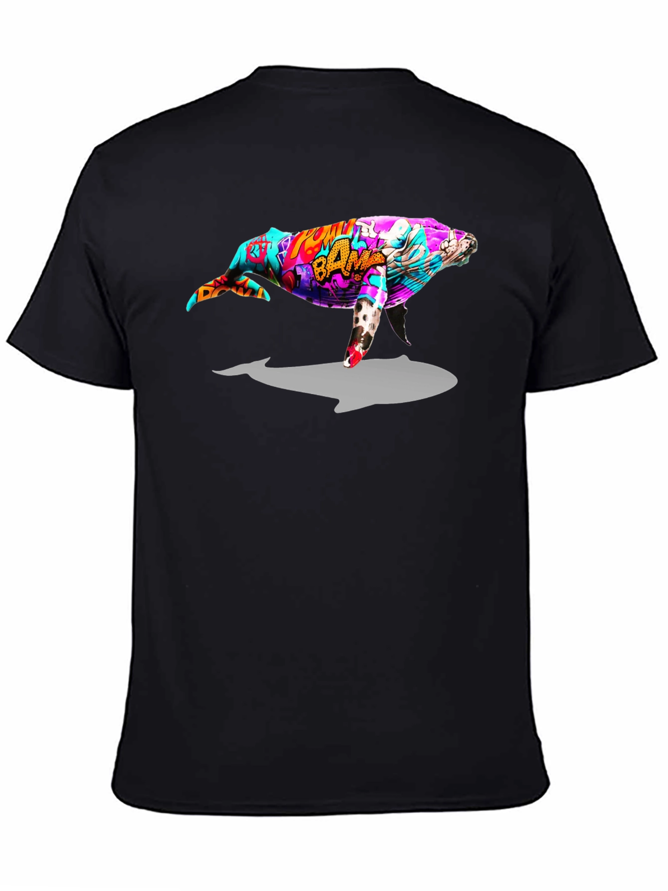 Whale Graphic Black T-Shirt