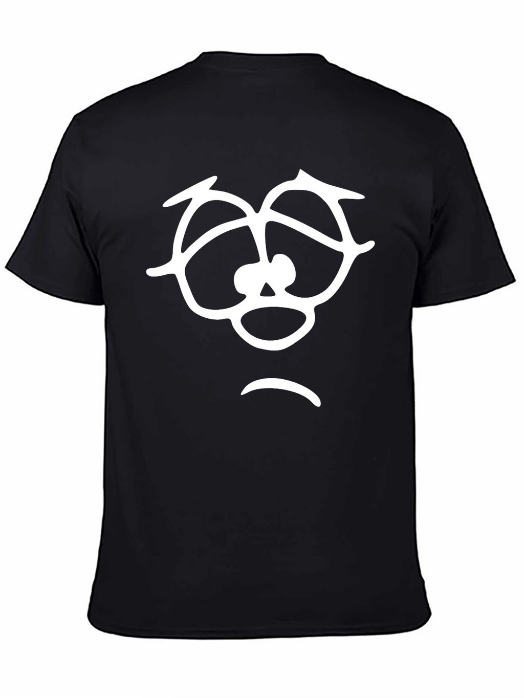 Sad Face Graphic T-Shirt - Unisex Black Tee