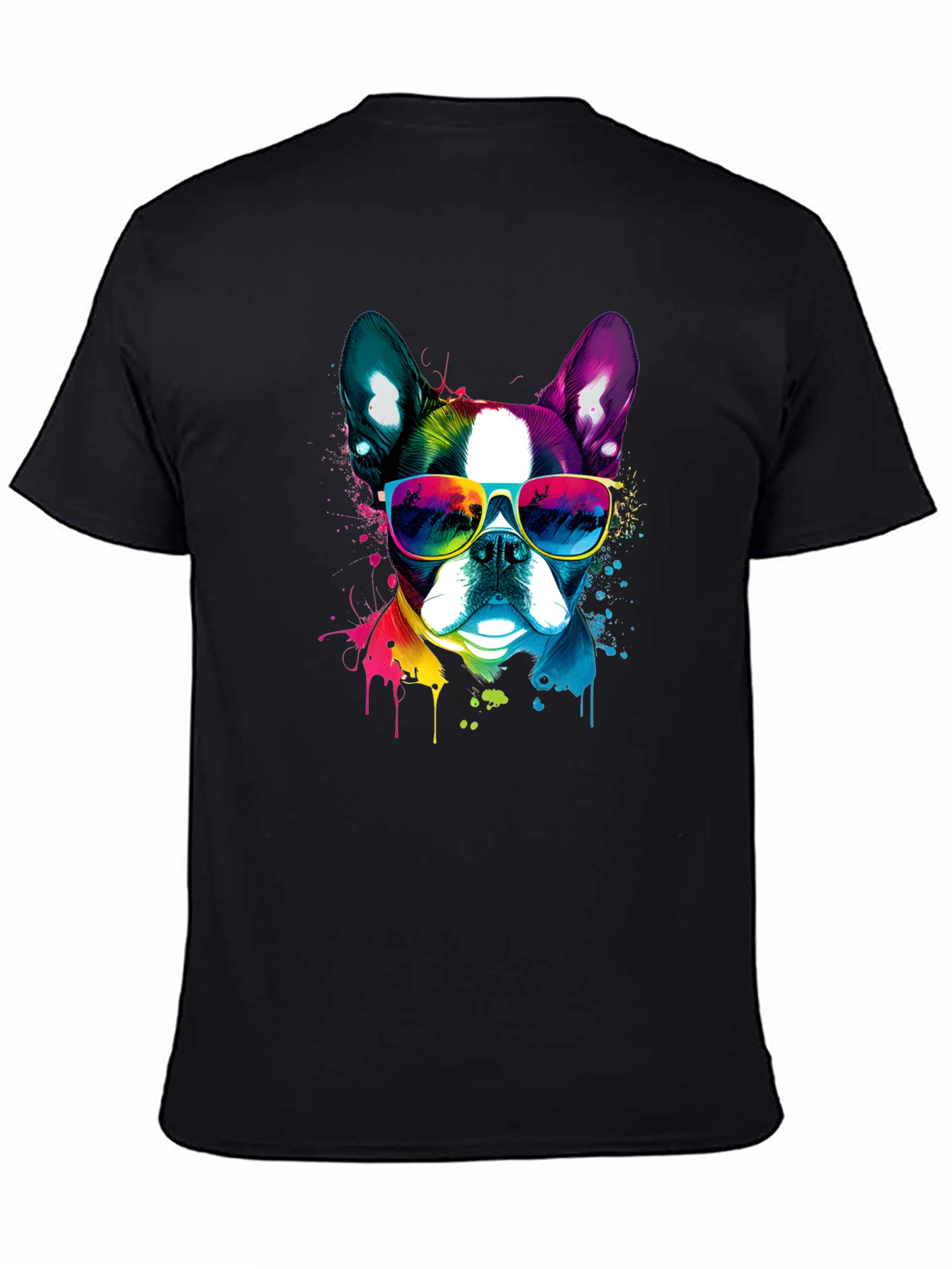 Cool Dog Graphic Tee - Mens Black T-Shirt