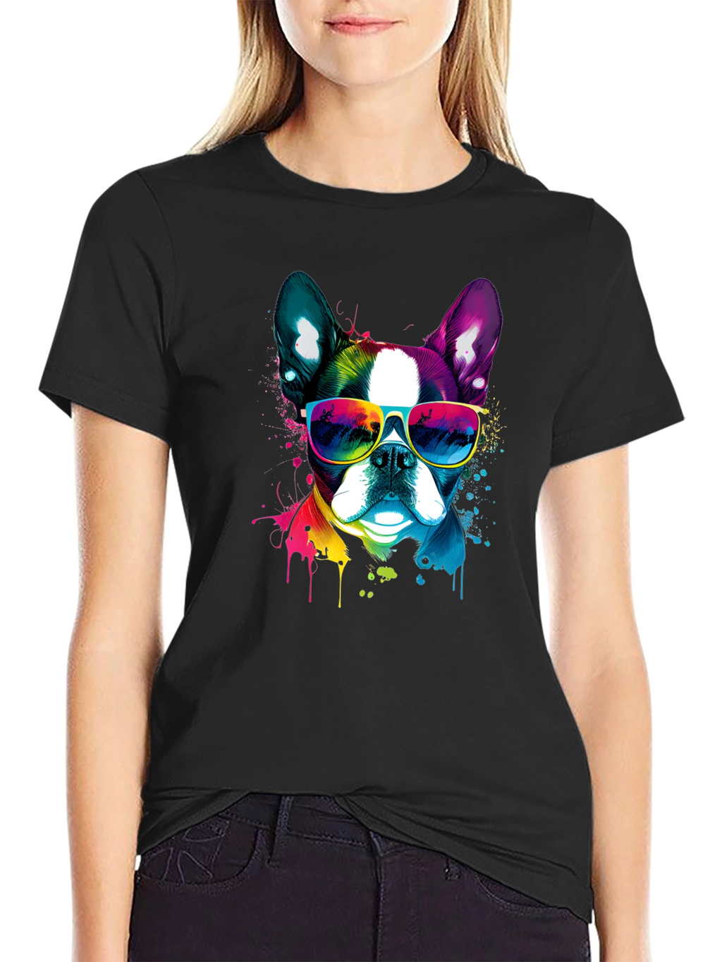 Cool Dog Graphic Tee - Mens Black T-Shirt