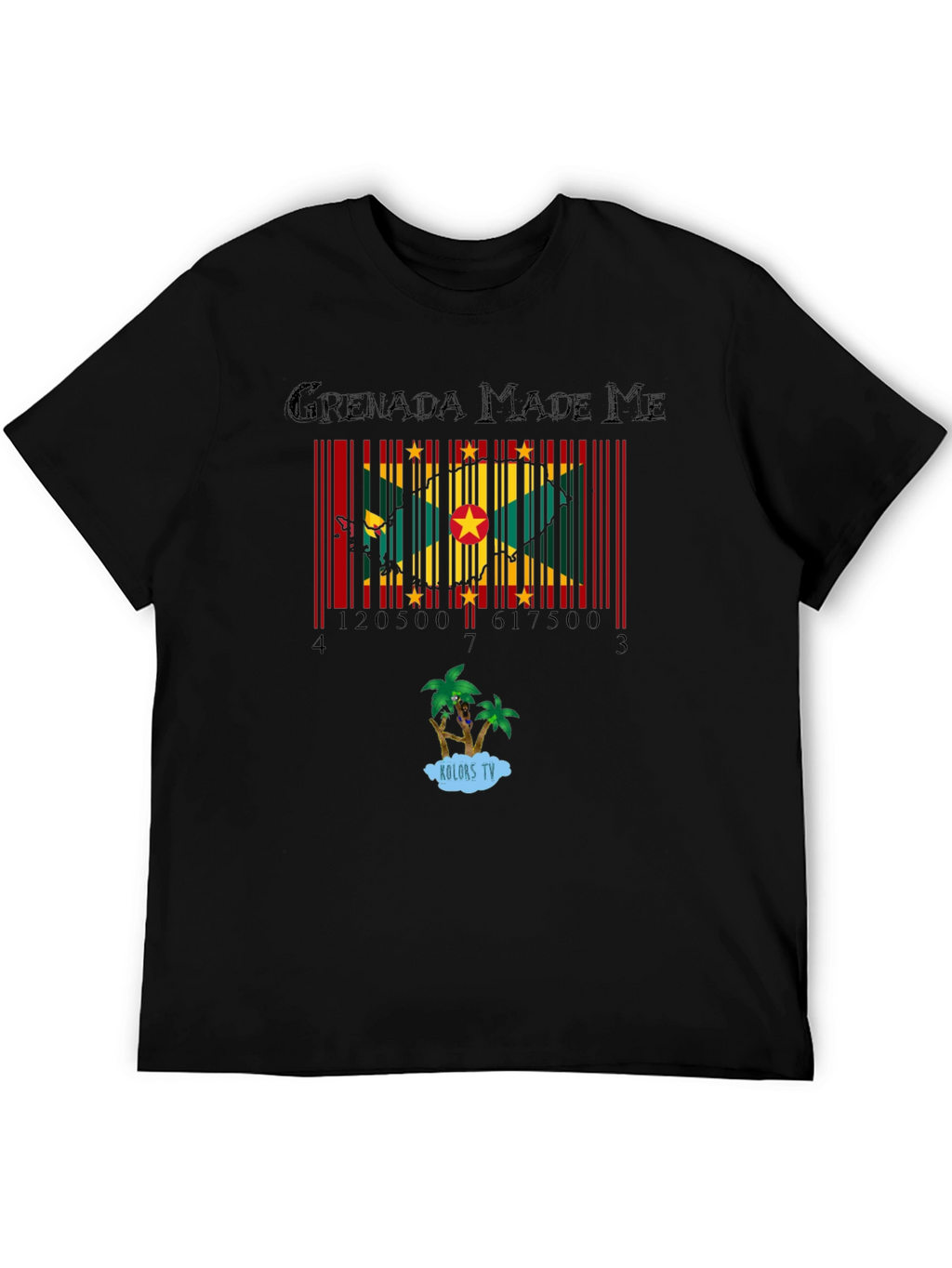 Grenada Made Me Barcode Flag Graphic Tee