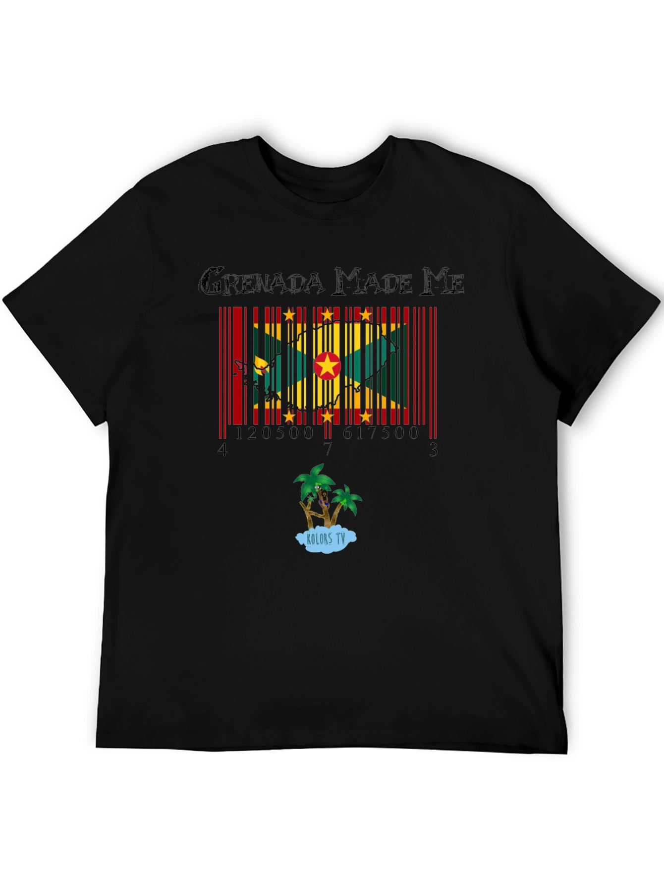 Grenada Made Me Barcode Flag Graphic Tee