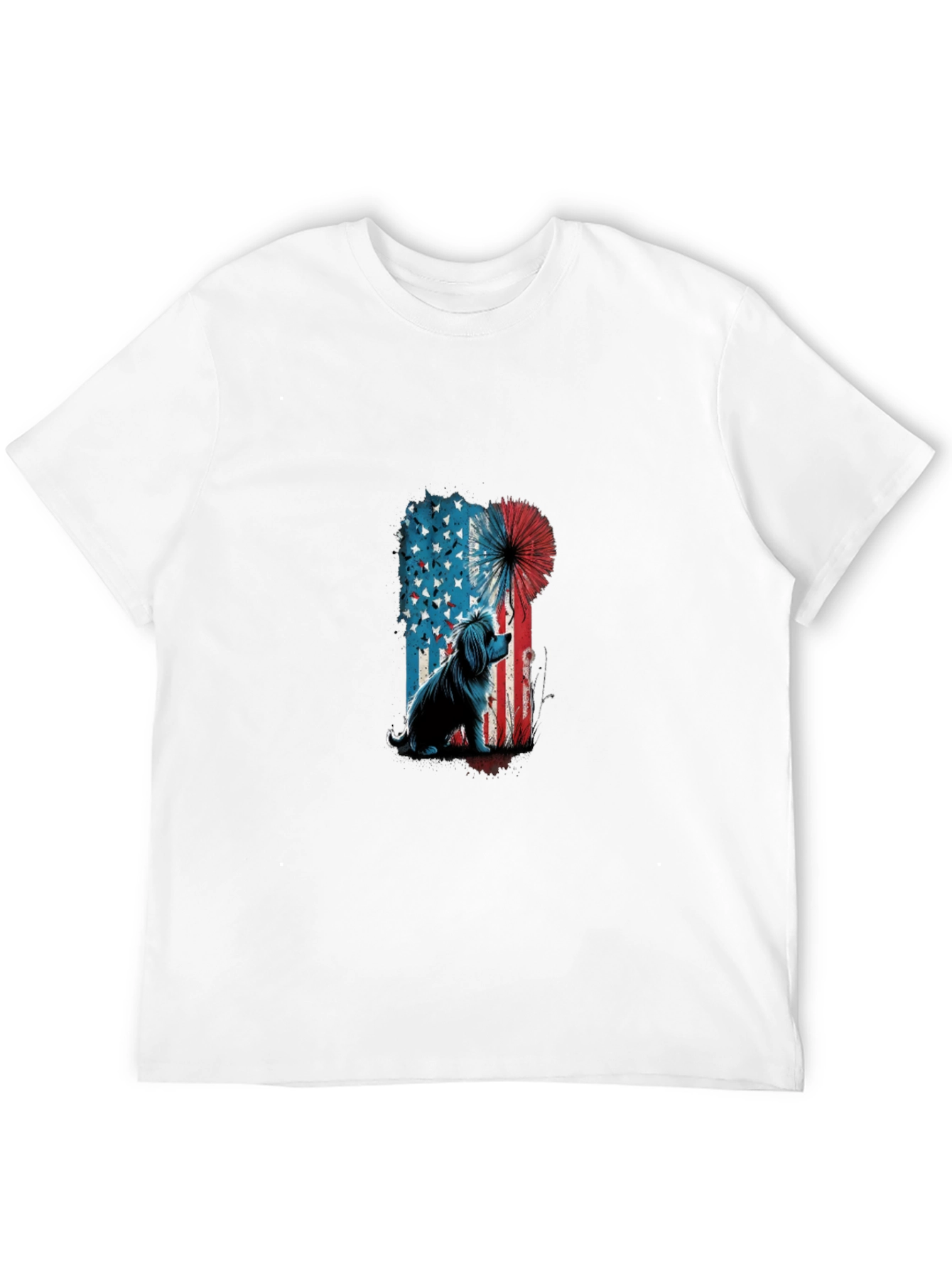 Patriotic Dog T-Shirt - USA Flag Graphic Tee