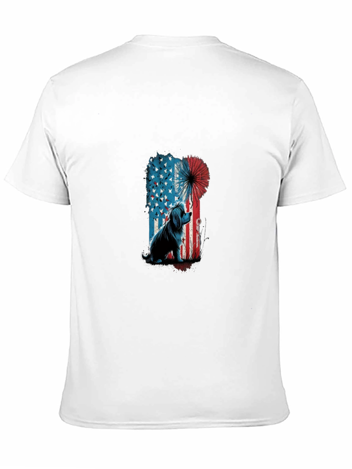Patriotic Dog T-Shirt - USA Flag Graphic Tee