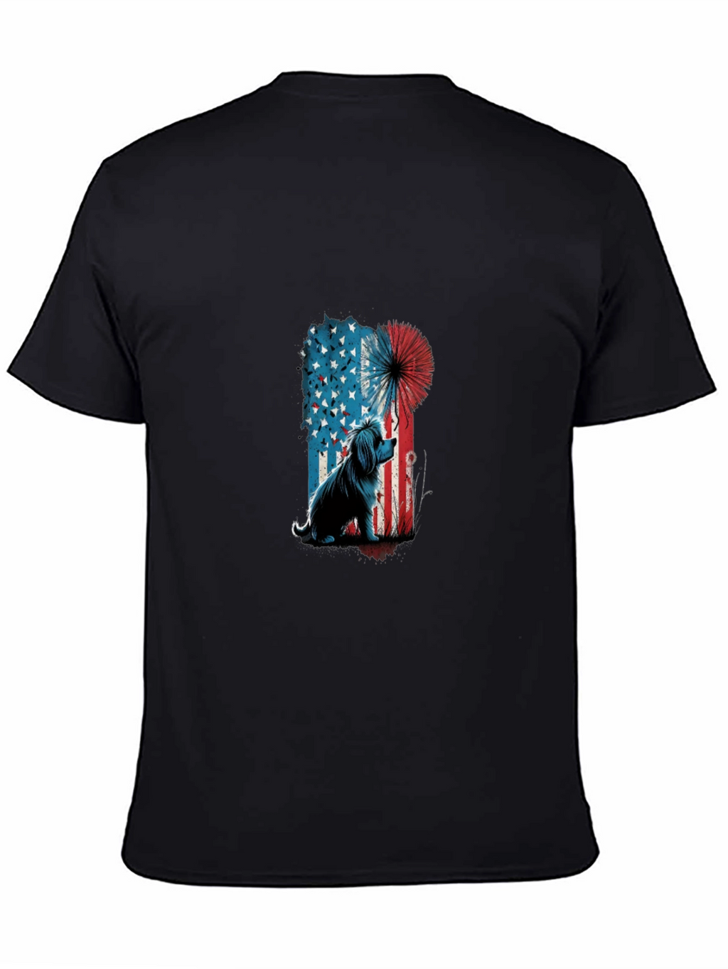 Patriotic Dog T-Shirt - USA Flag Graphic Tee