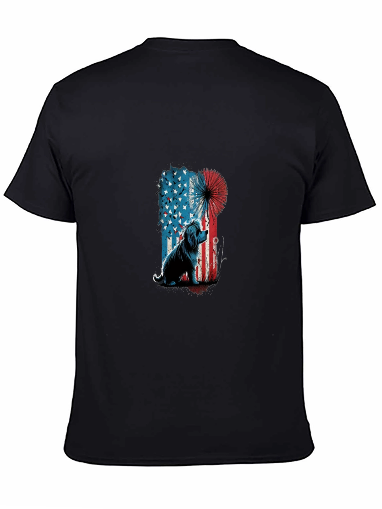 Patriotic Dog T-Shirt - USA Flag Graphic Tee
