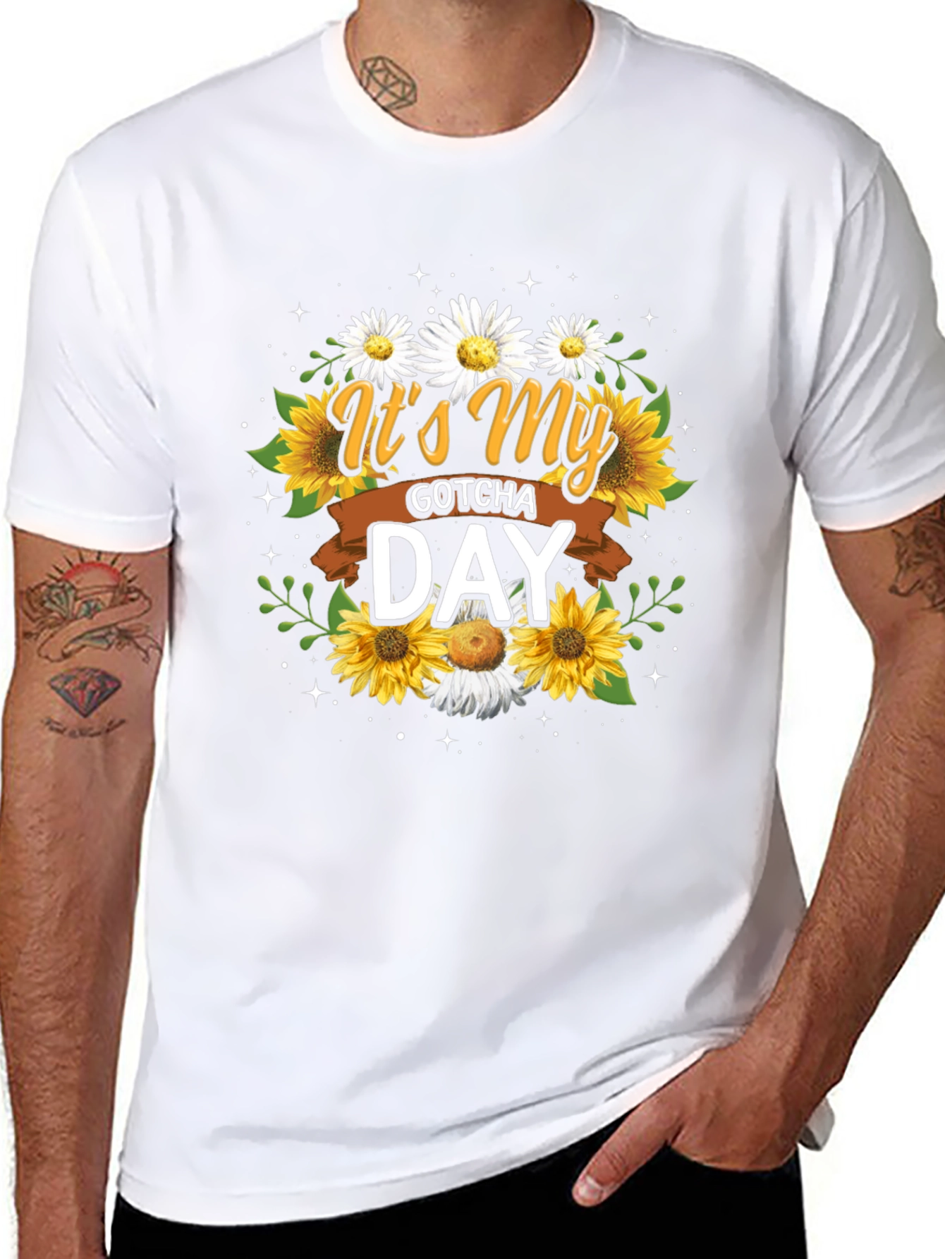 Its My Gotcha Day T-Shirt Sunflower Daisy