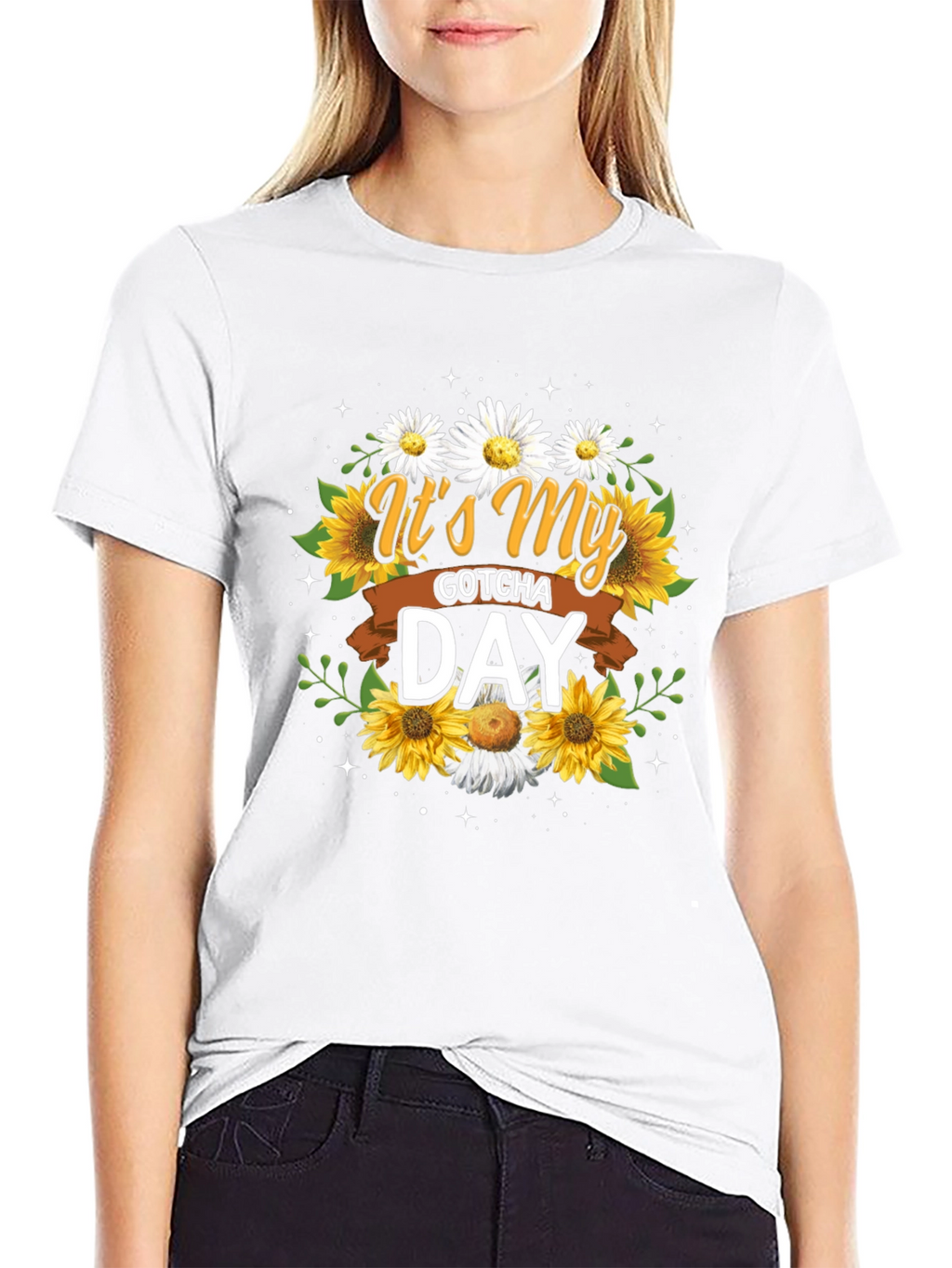 Its My Gotcha Day T-Shirt Sunflower Daisy