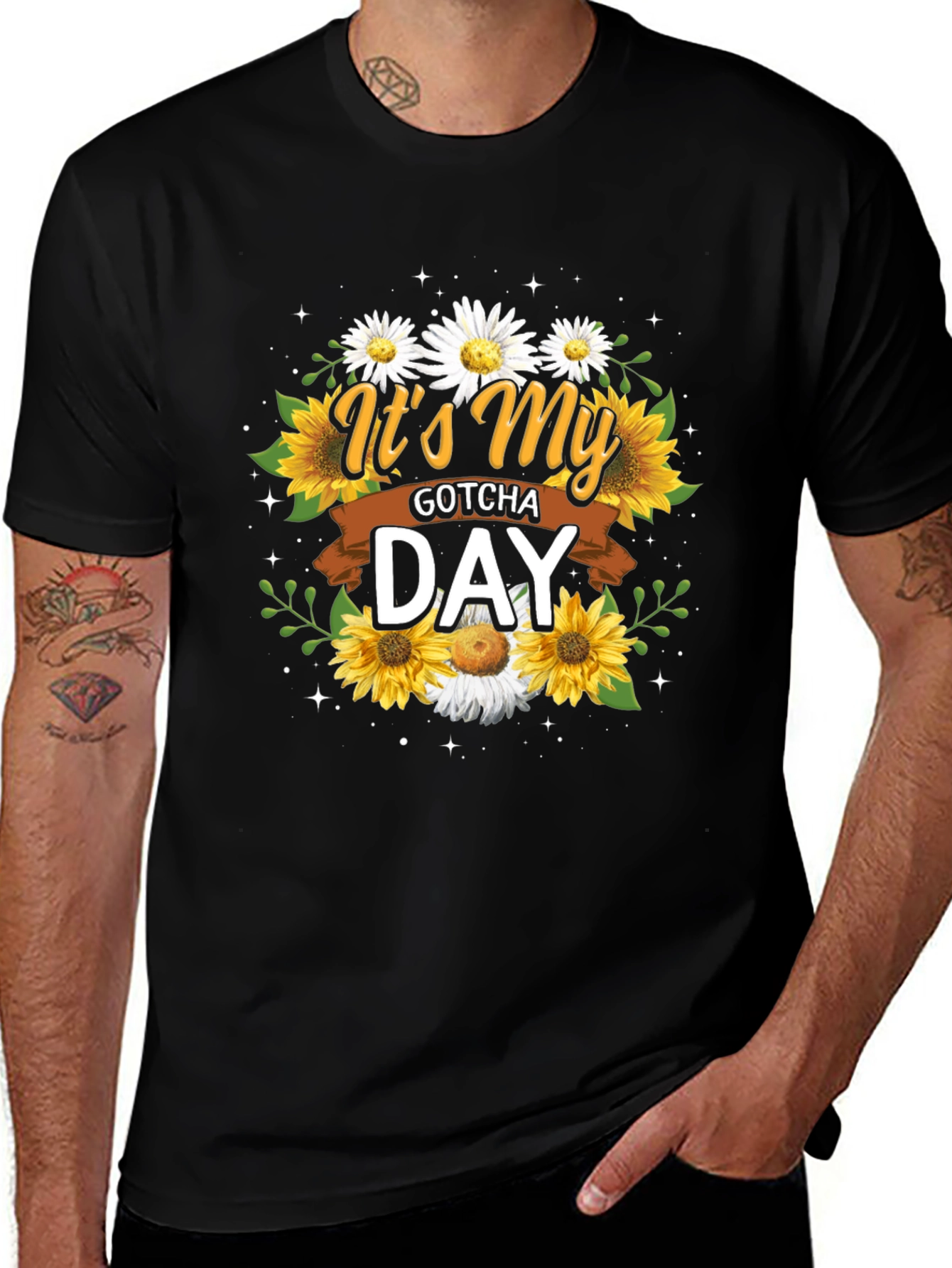 Its My Gotcha Day T-Shirt Sunflower Daisy