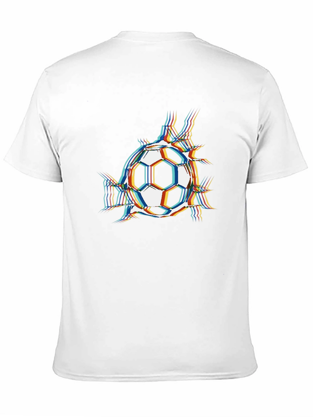 Soccer Ball Glitch Graphic T-Shirt