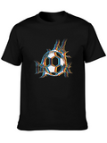 Soccer Ball Glitch Graphic T-Shirt