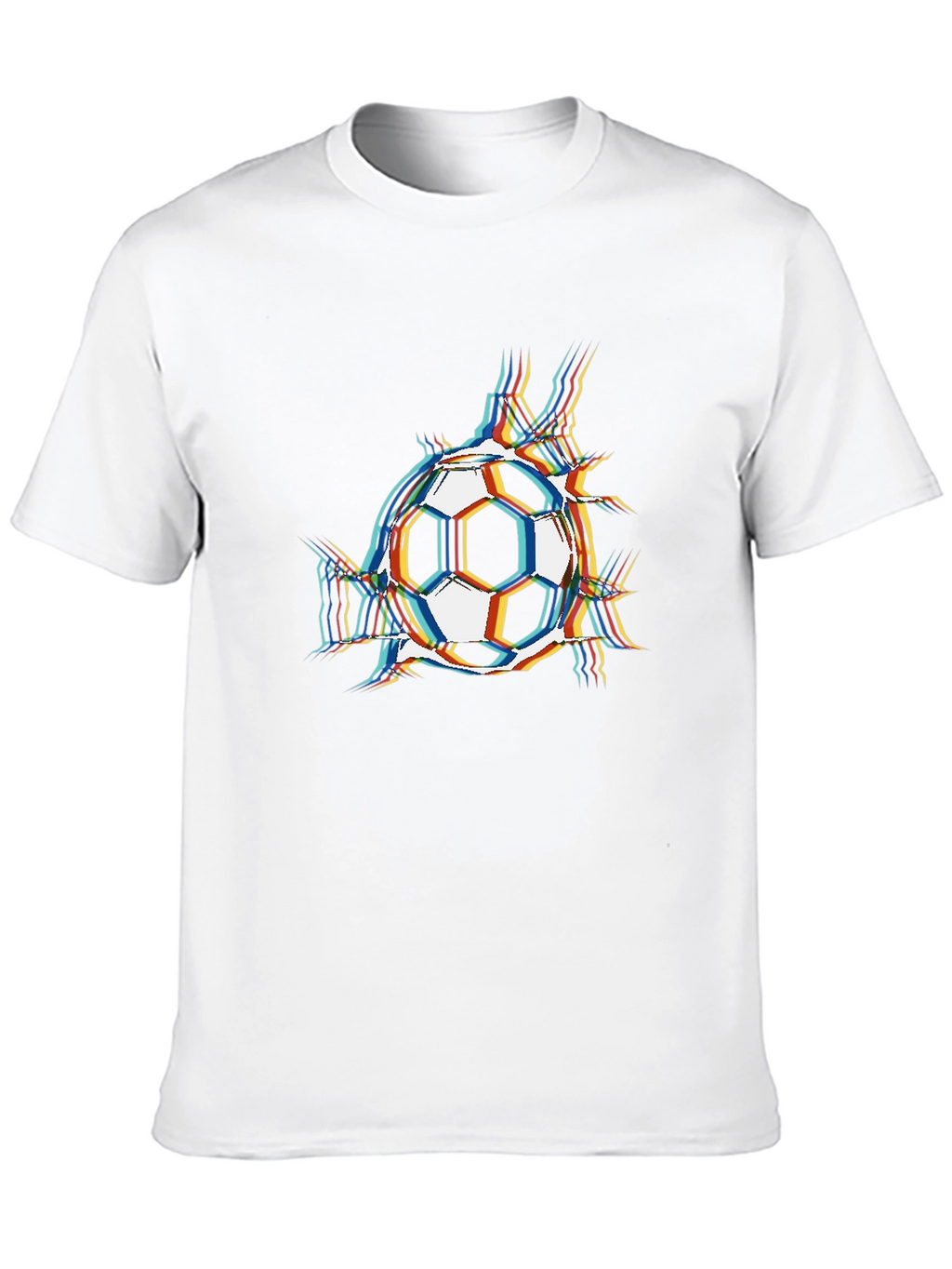 Soccer Ball Glitch Graphic T-Shirt