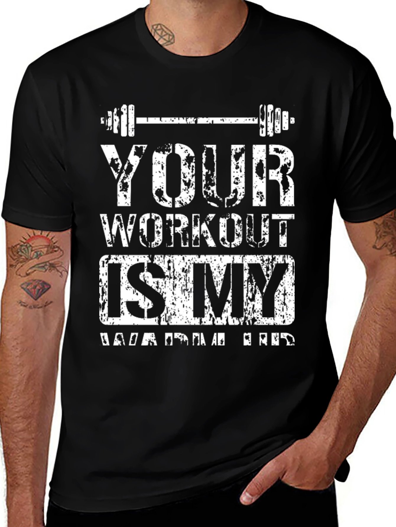 Workout Is My Warm Up Black T-Shirt