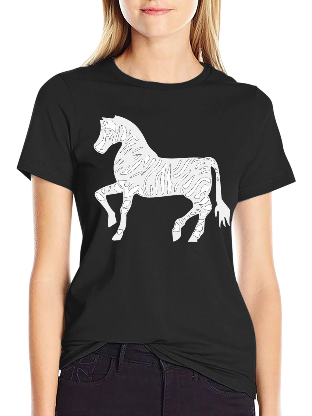 Zebra Outline Graphic Tee