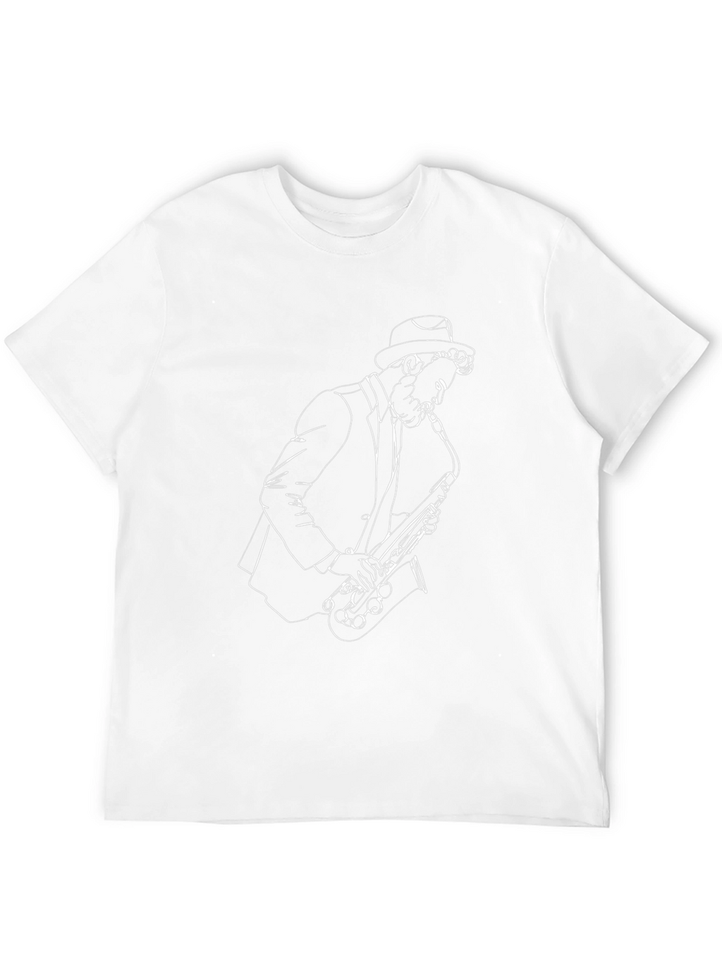 Saxophone Player Graphic Tee - Cool Black T-Shirt