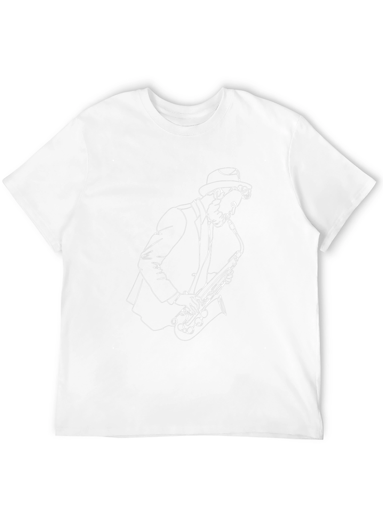 Saxophone Player Graphic Tee - Cool Black T-Shirt