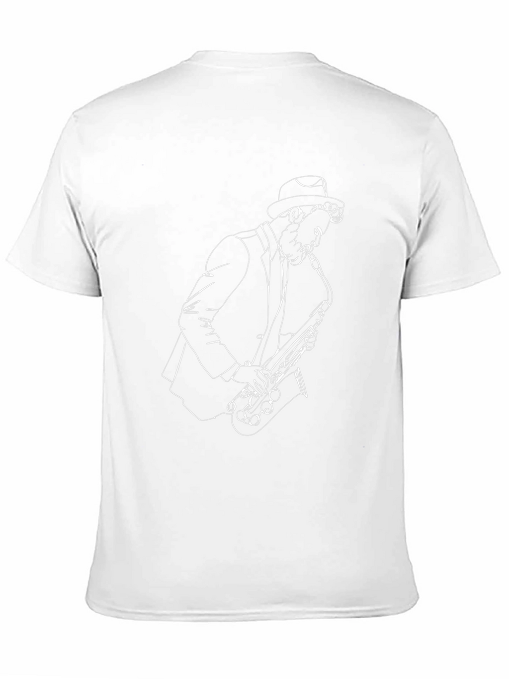 Saxophone Player Graphic Tee - Cool Black T-Shirt