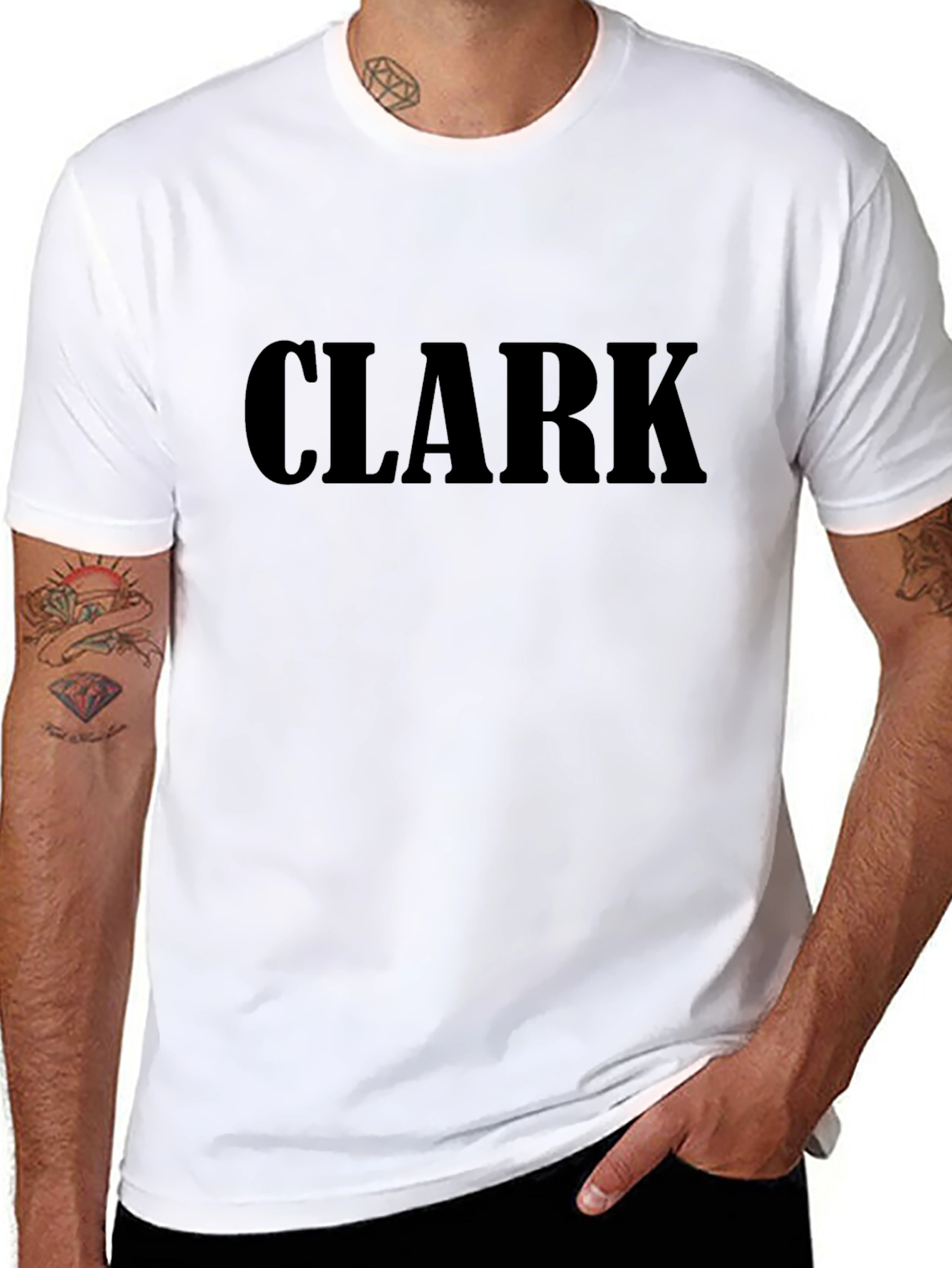 Mens Black T-Shirt with CLARK Text