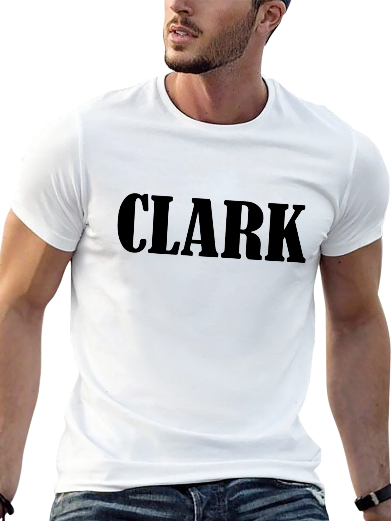 Mens Black T-Shirt with CLARK Text
