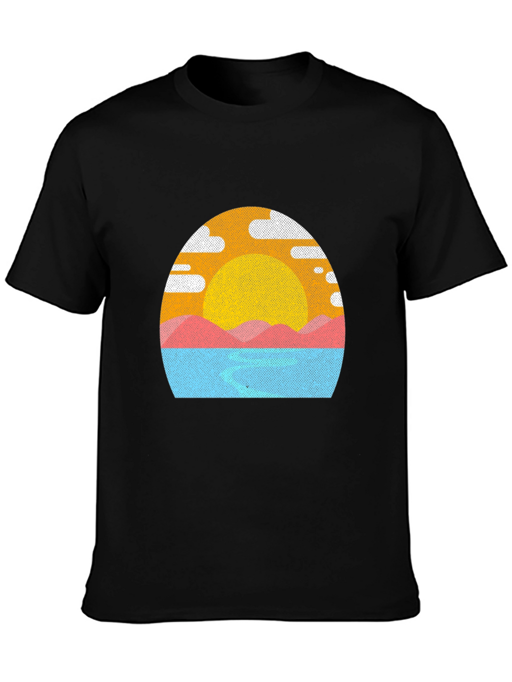 Sunset Graphic Tee - Mens Black T-Shirt