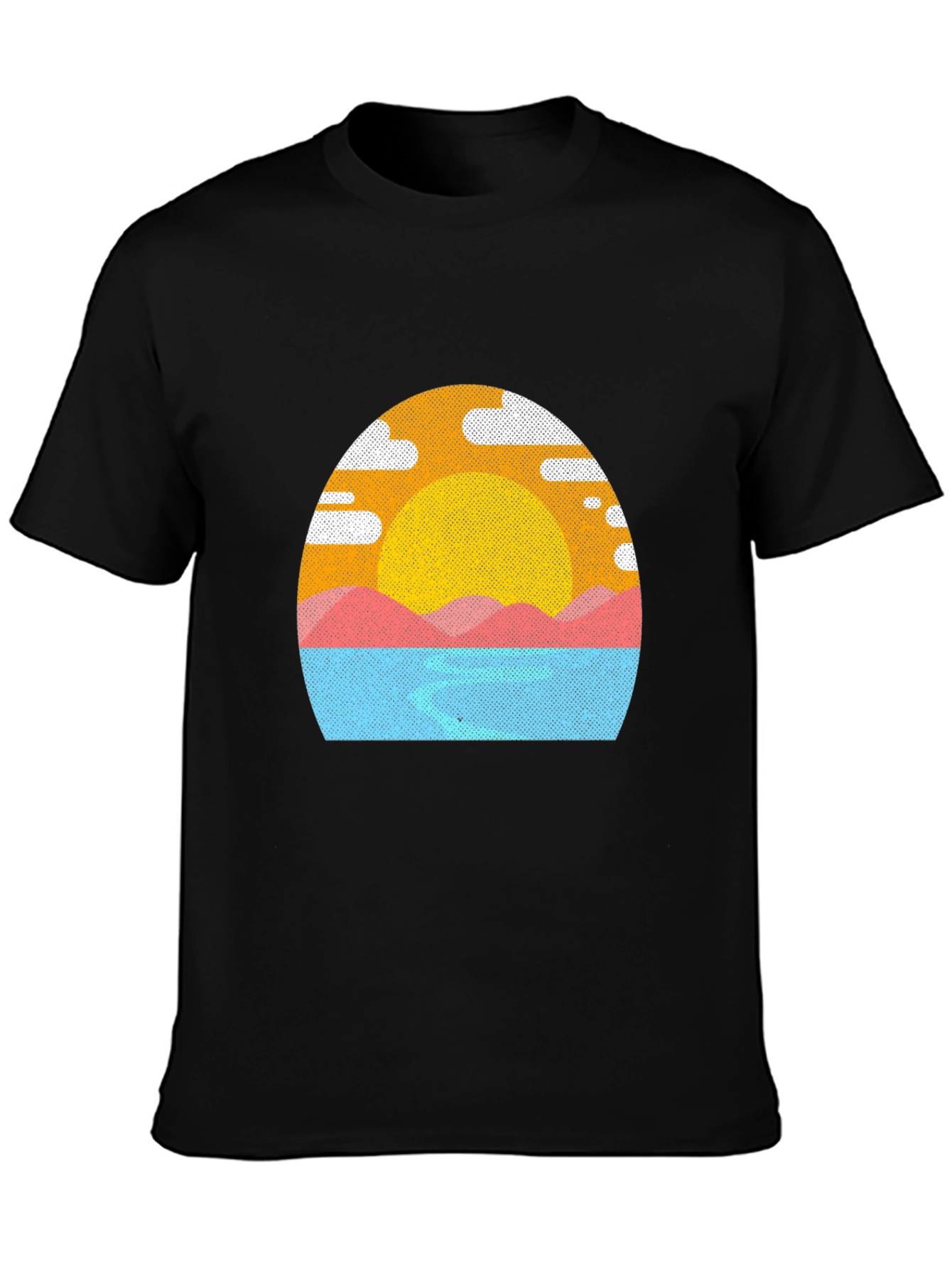 Sunset Graphic Tee - Mens Black T-Shirt
