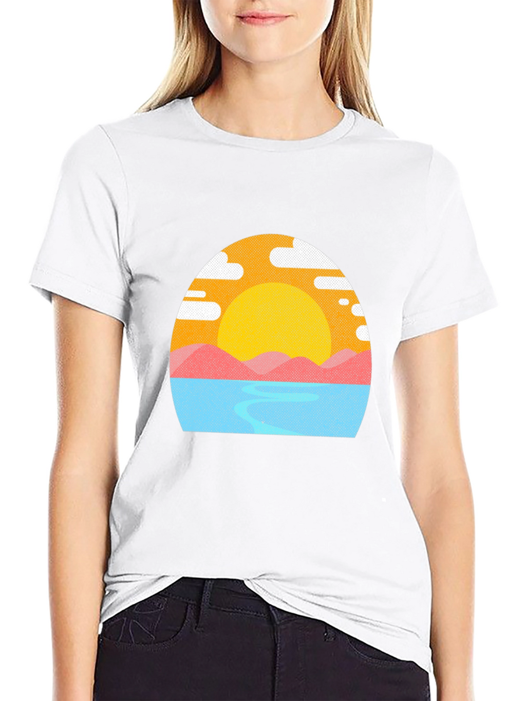 Sunset Graphic Tee - Mens Black T-Shirt