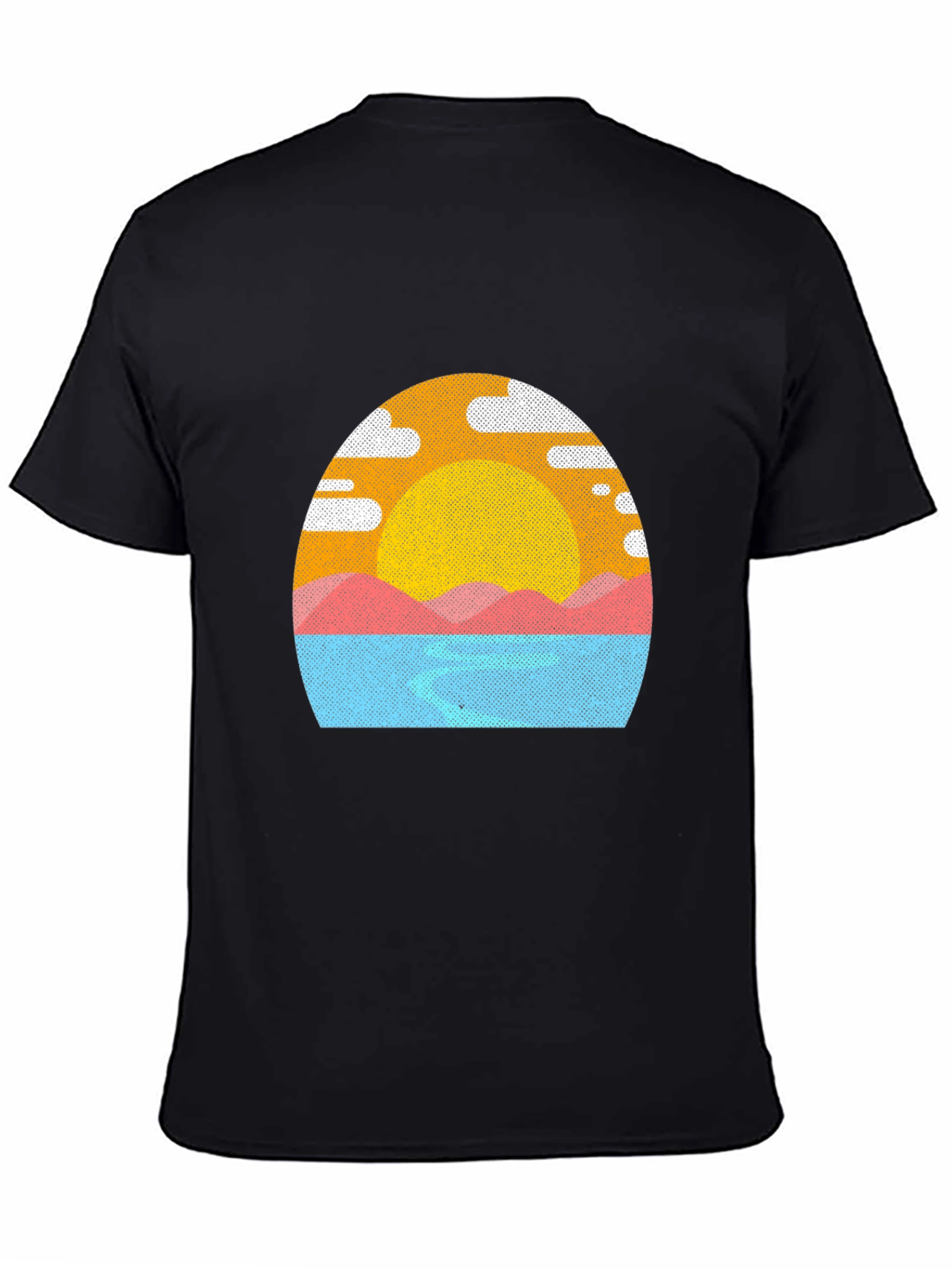 Sunset Graphic Tee - Mens Black T-Shirt