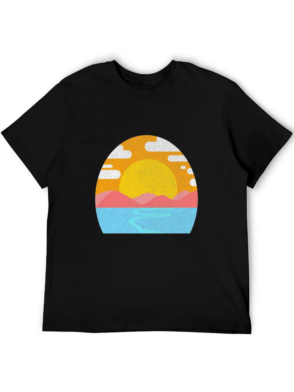 Sunset Graphic Tee - Mens Black T-Shirt