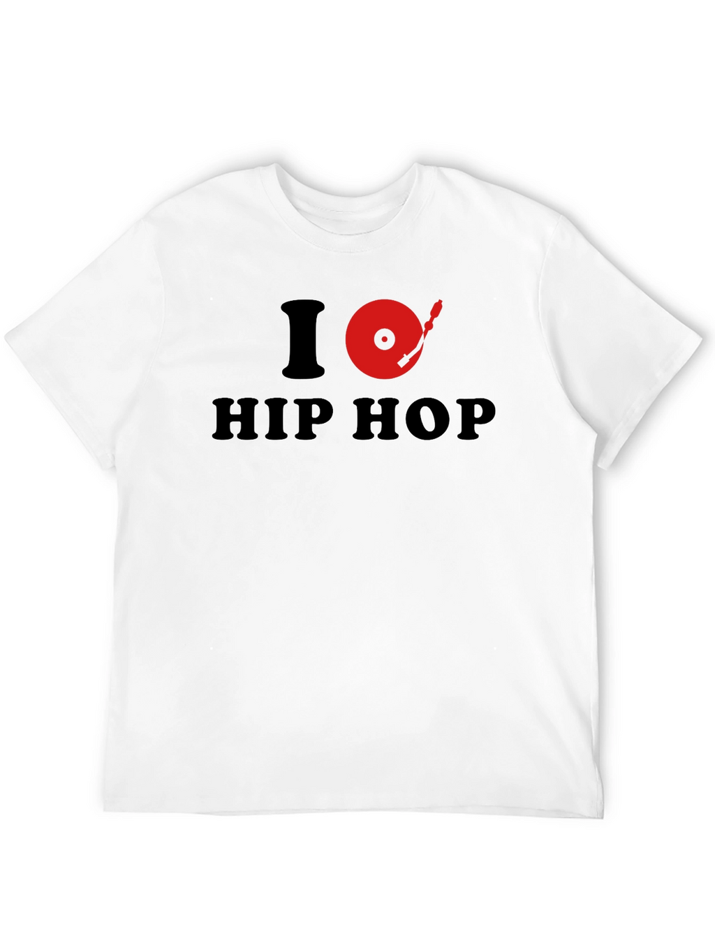 I Turntable Hip Hop Graphic Tee - Black
