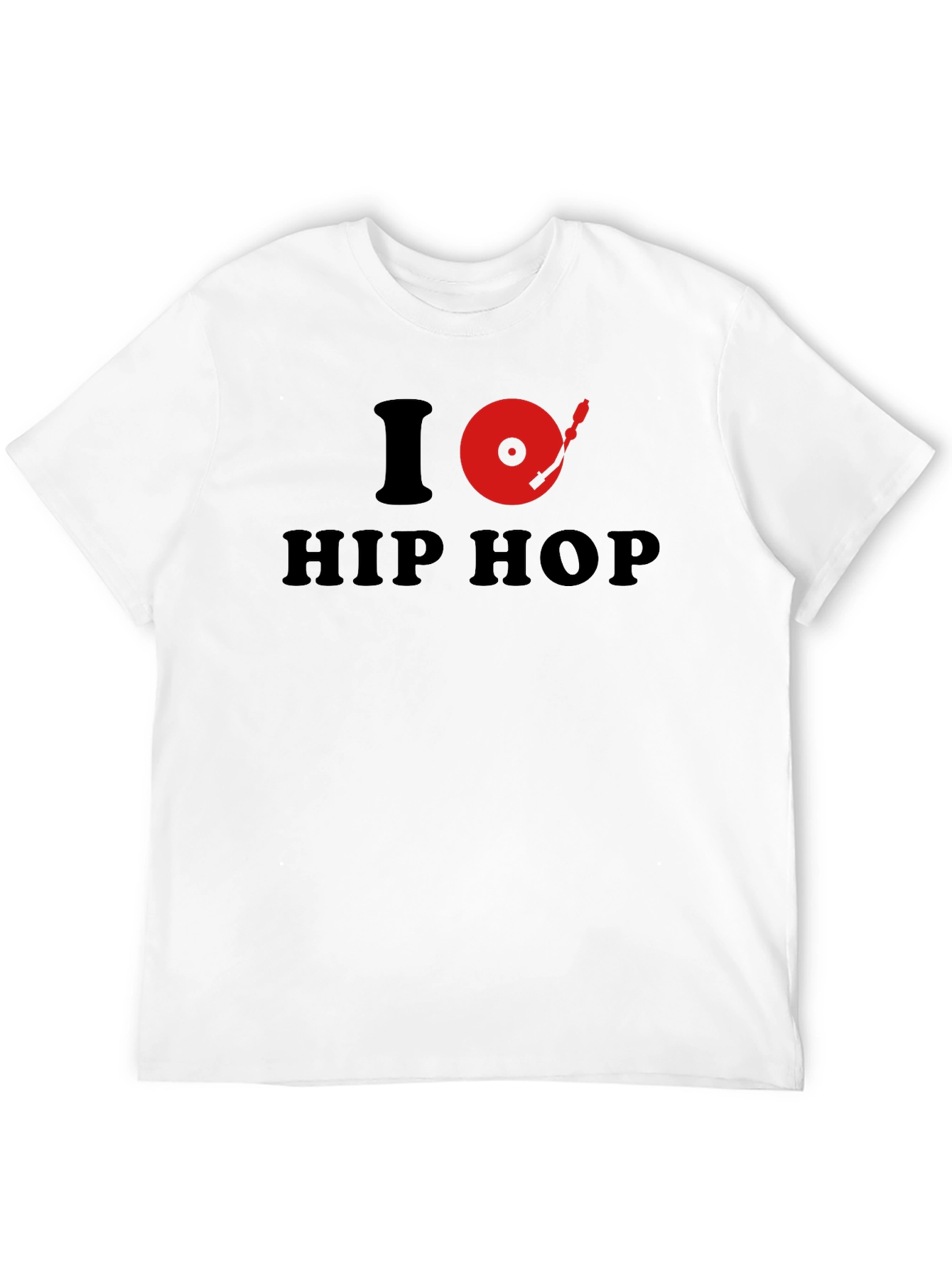 I Turntable Hip Hop Graphic Tee - Black
