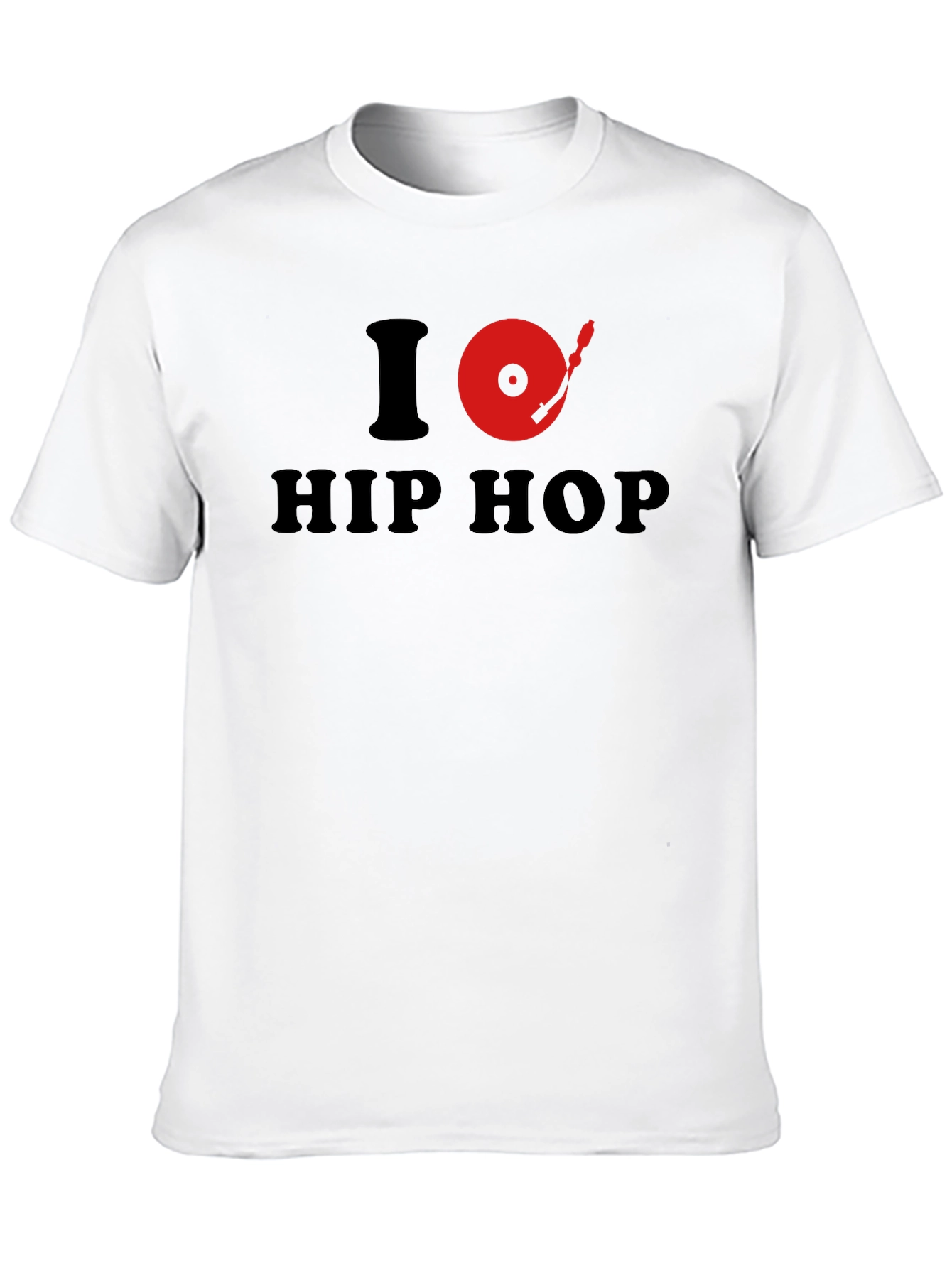 I Turntable Hip Hop Graphic Tee - Black