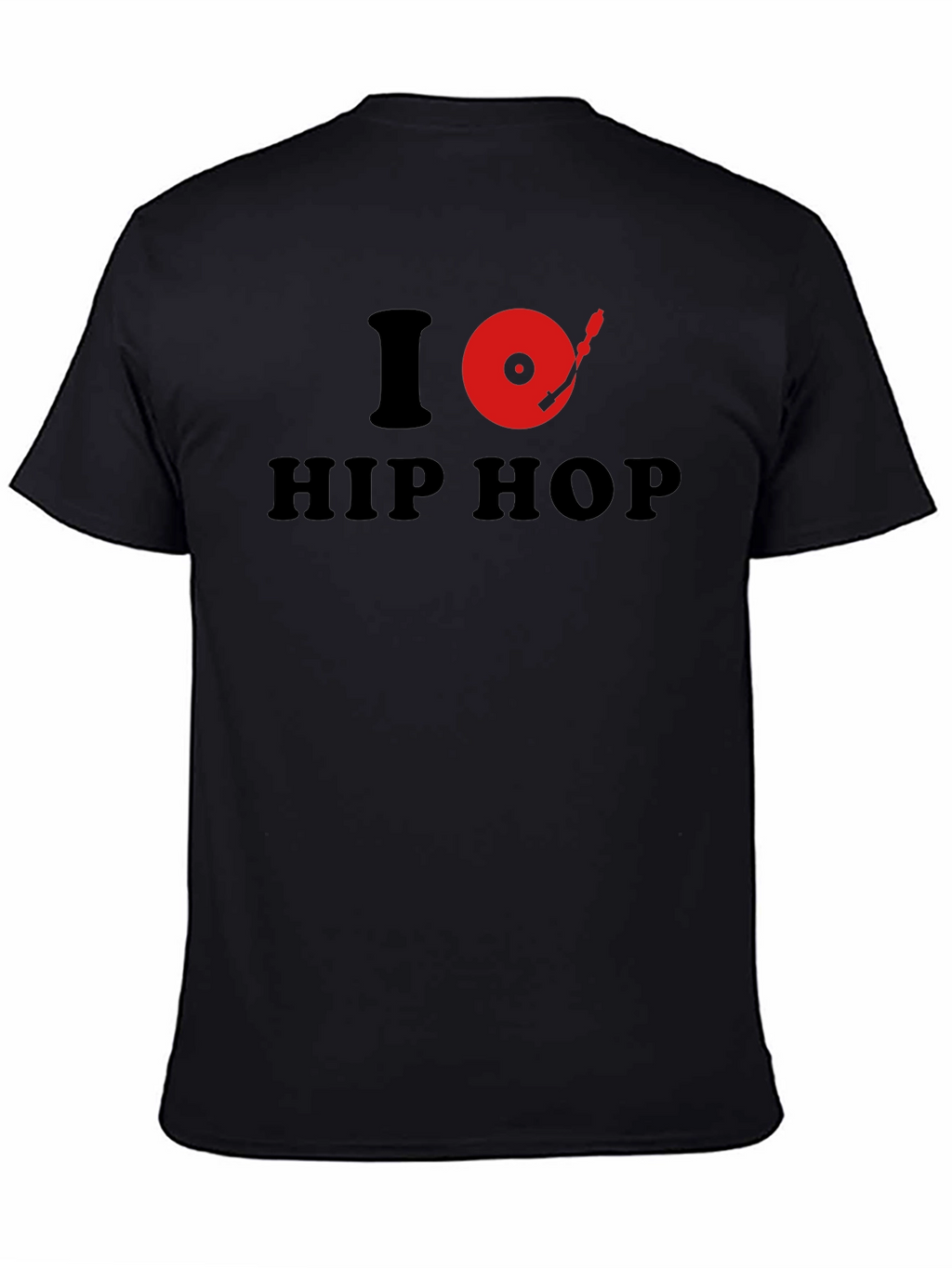 I Turntable Hip Hop Graphic Tee - Black