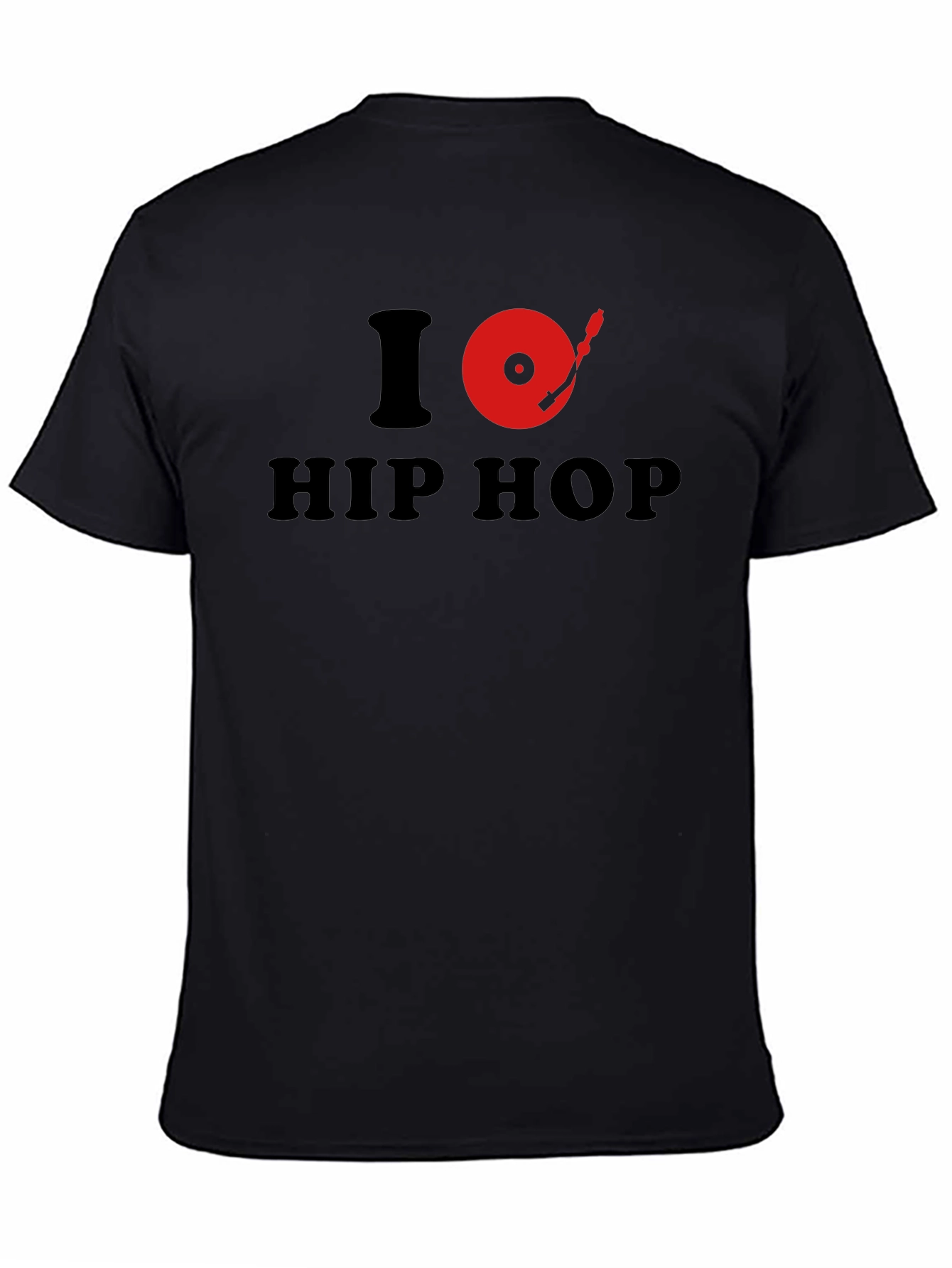 I Turntable Hip Hop Graphic Tee - Black