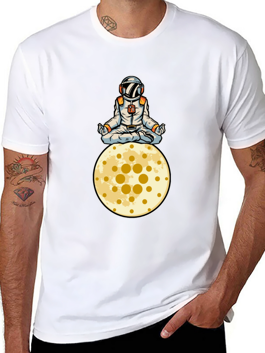 Astronaut Moon Meditation Graphic Tee