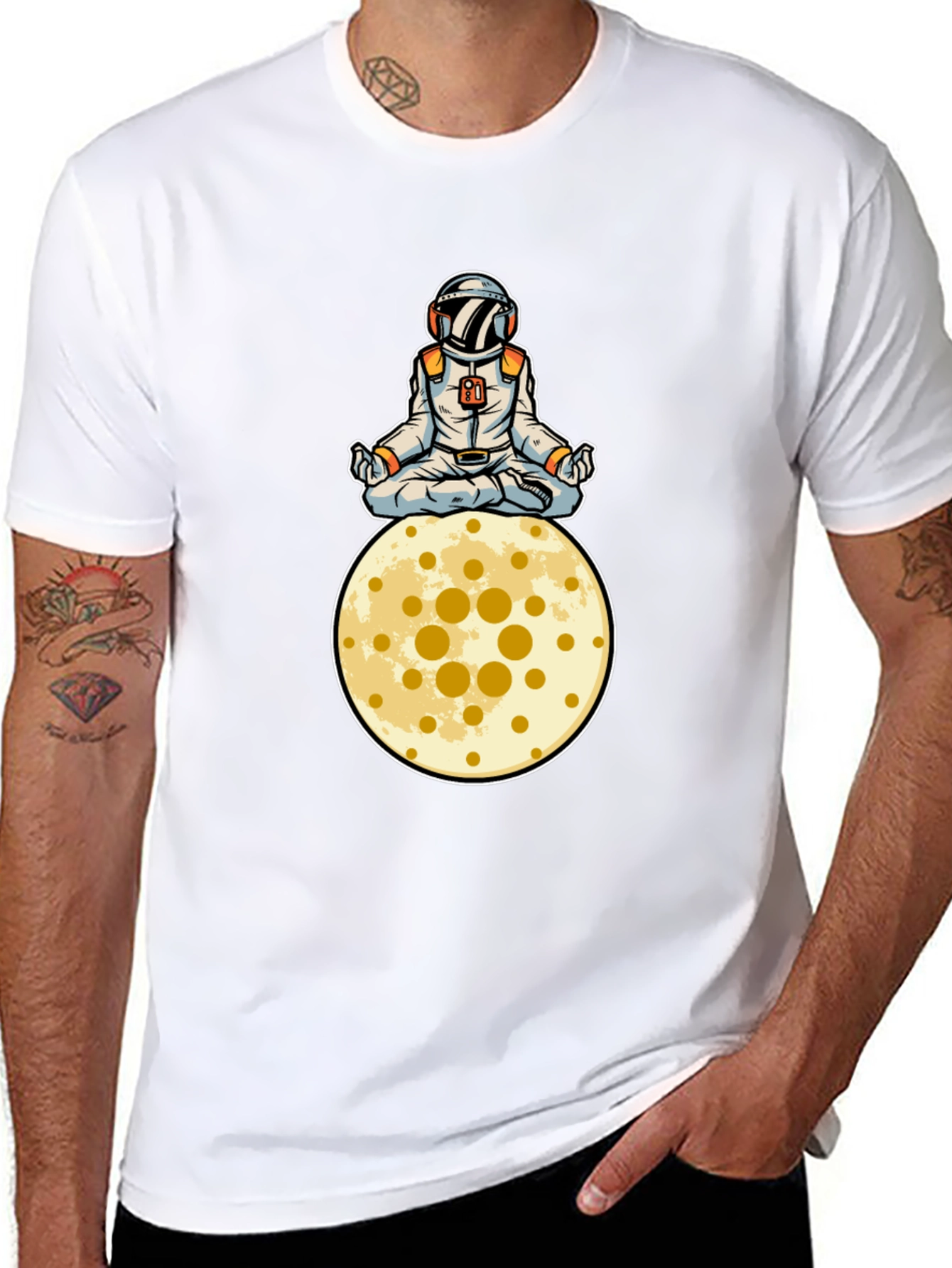 Astronaut Moon Meditation Graphic Tee