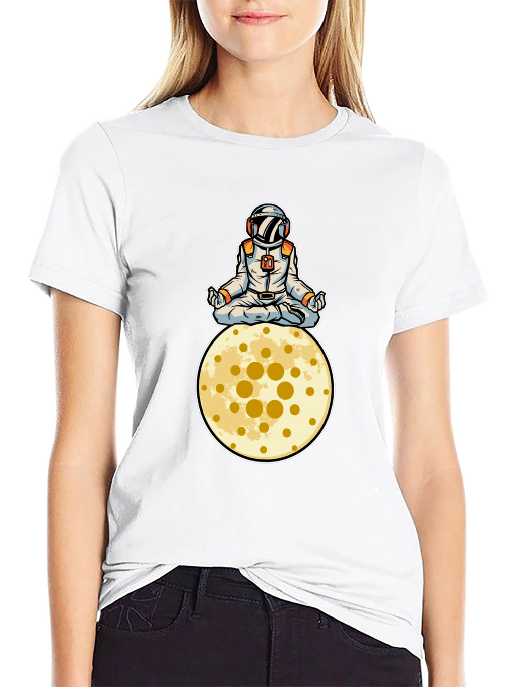 Astronaut Moon Meditation Graphic Tee