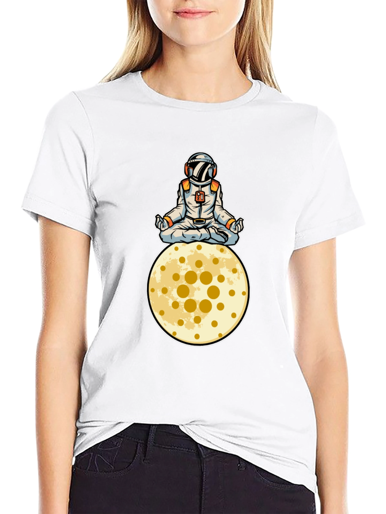 Astronaut Moon Meditation Graphic Tee