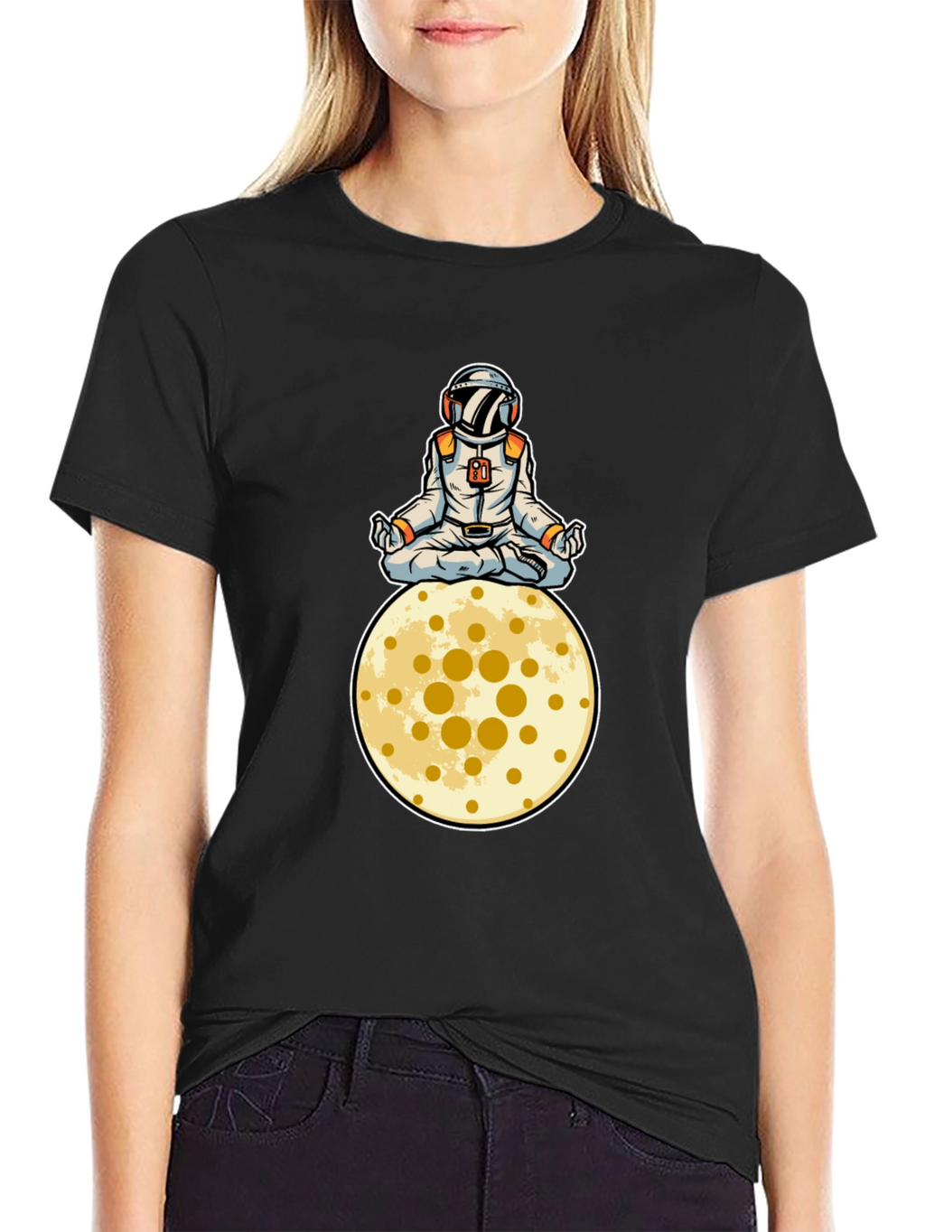 Astronaut Moon Meditation Graphic Tee