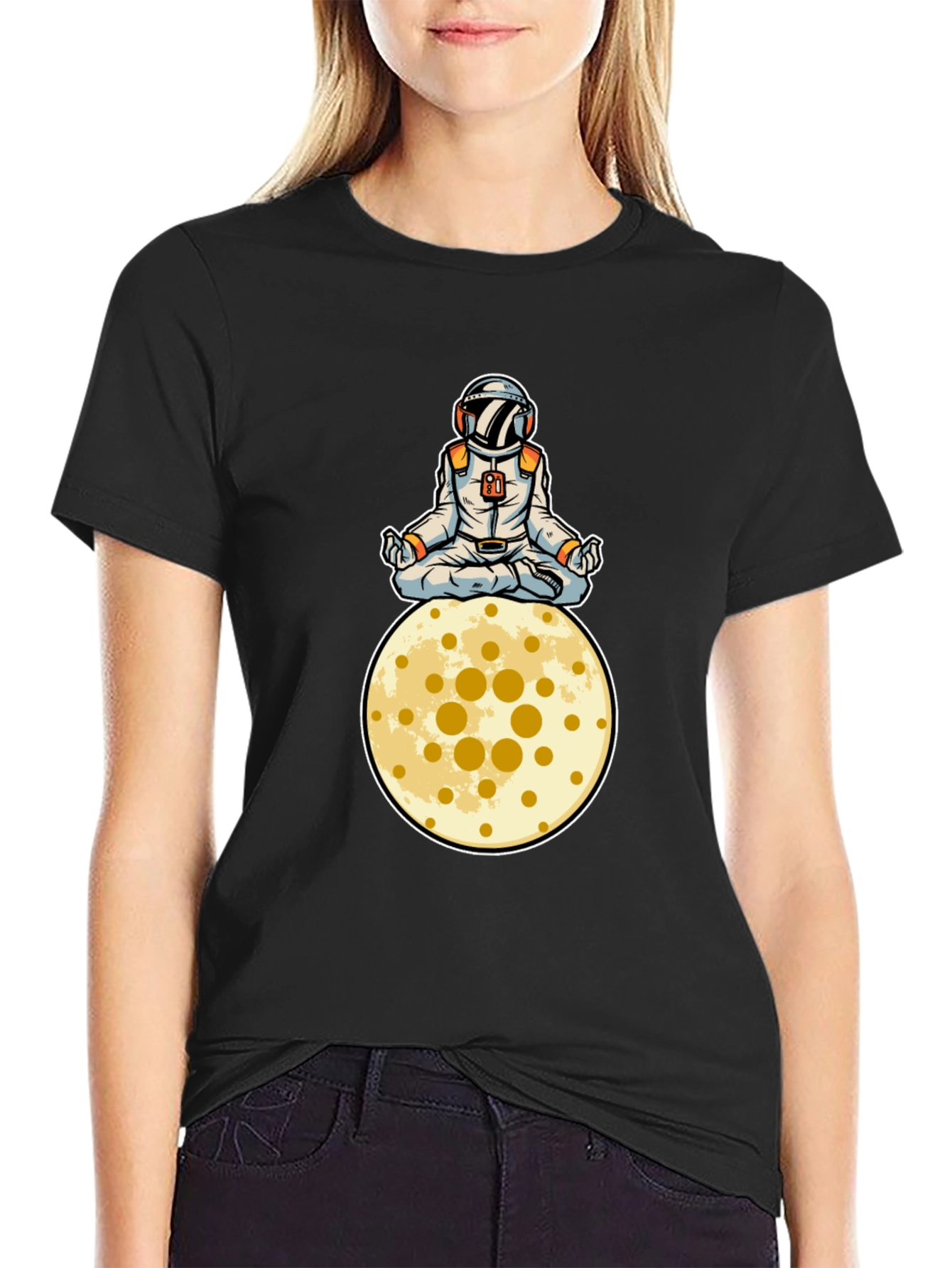 Astronaut Moon Meditation Graphic Tee