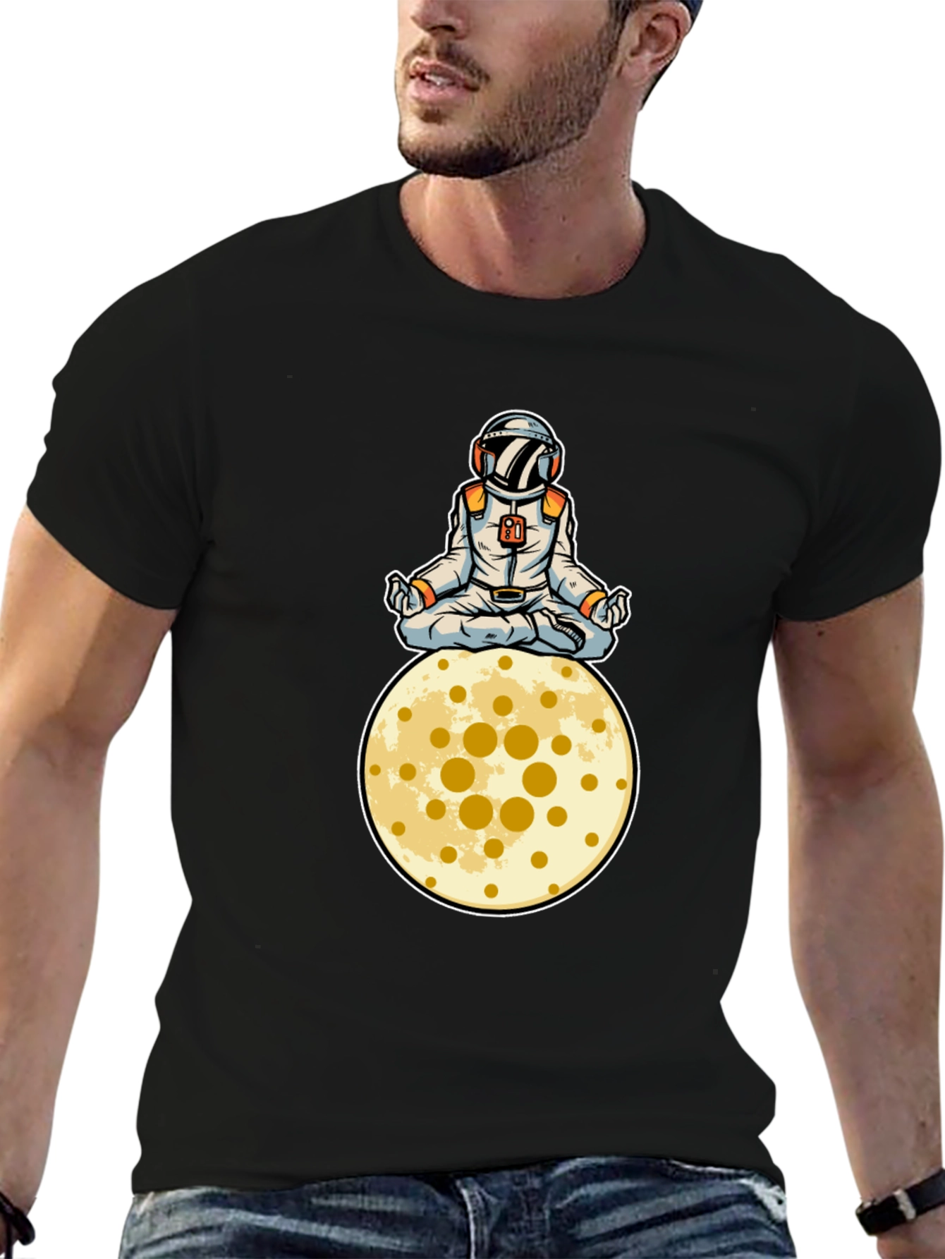 Astronaut Moon Meditation Graphic Tee