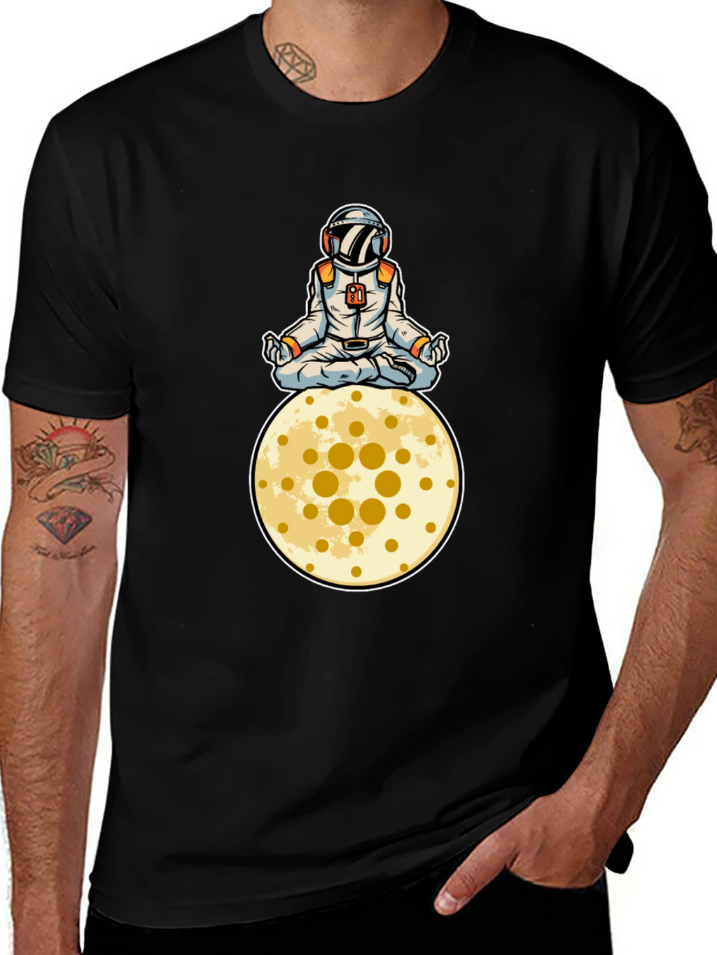 Astronaut Moon Meditation Graphic Tee
