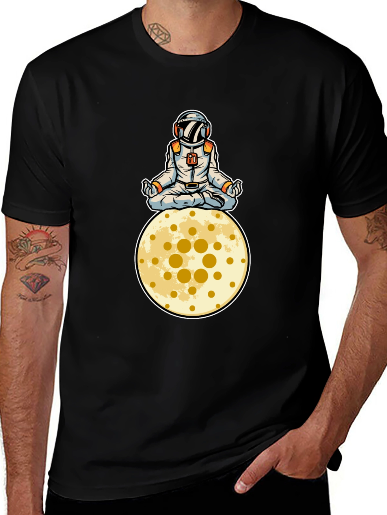 Astronaut Moon Meditation Graphic Tee