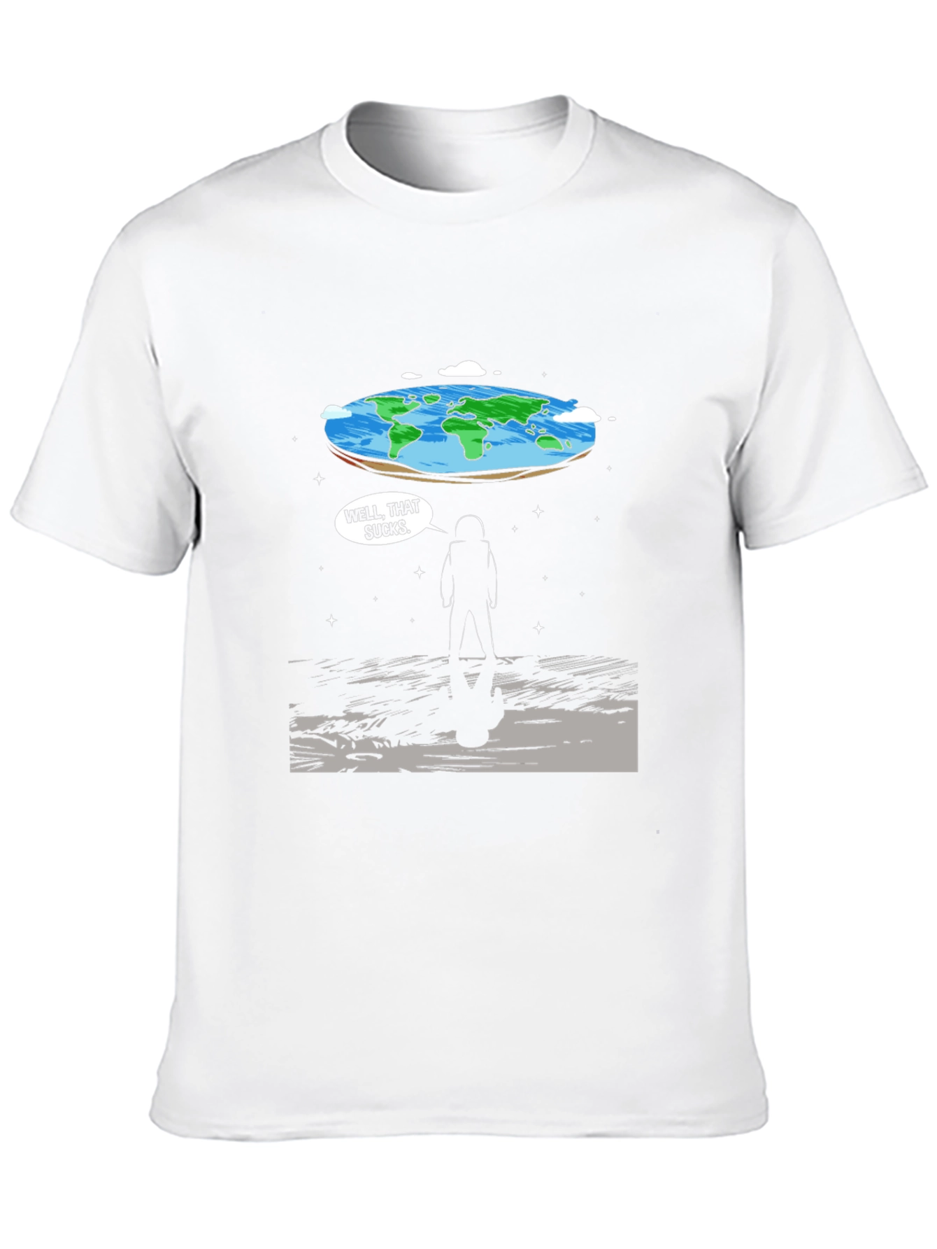 Flat Earth Astronaut T-Shirt - Well That Sucks