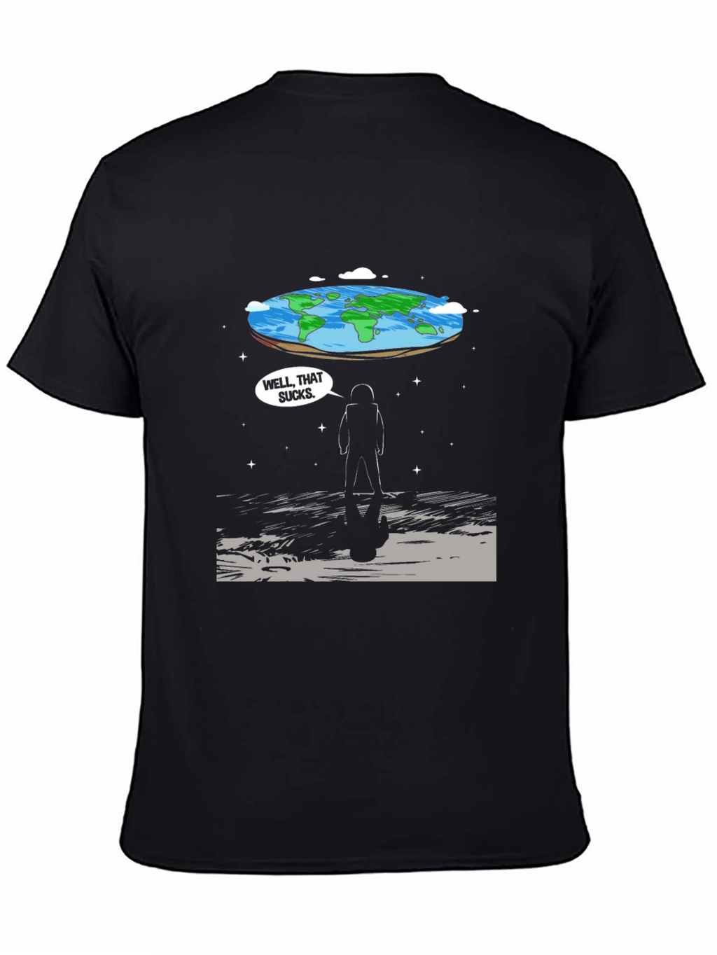 Flat Earth Astronaut T-Shirt - Well That Sucks