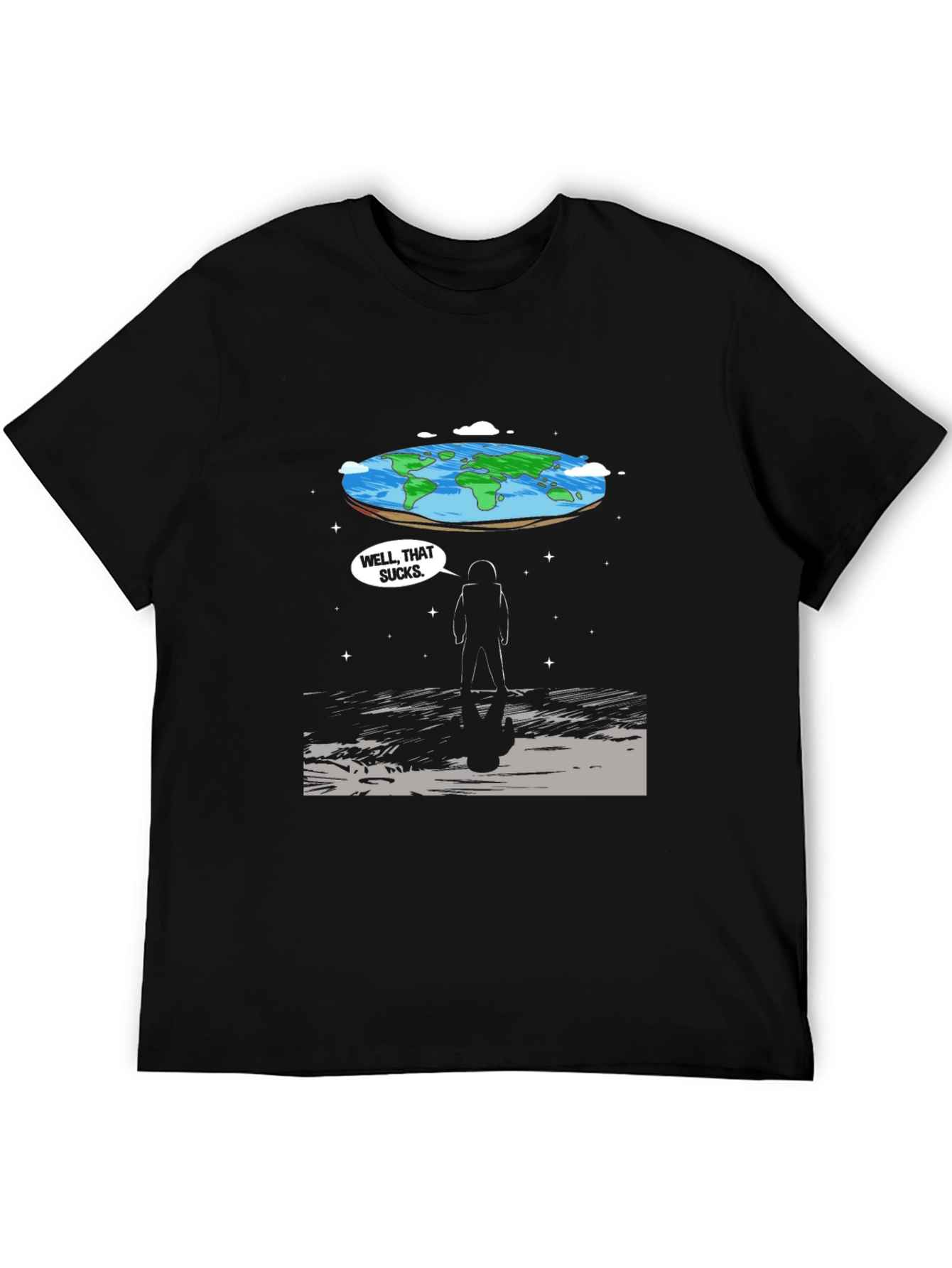 Flat Earth Astronaut T-Shirt - Well That Sucks