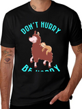 Dont Hurry Be Happy Sloth & Llama Graphic Tee