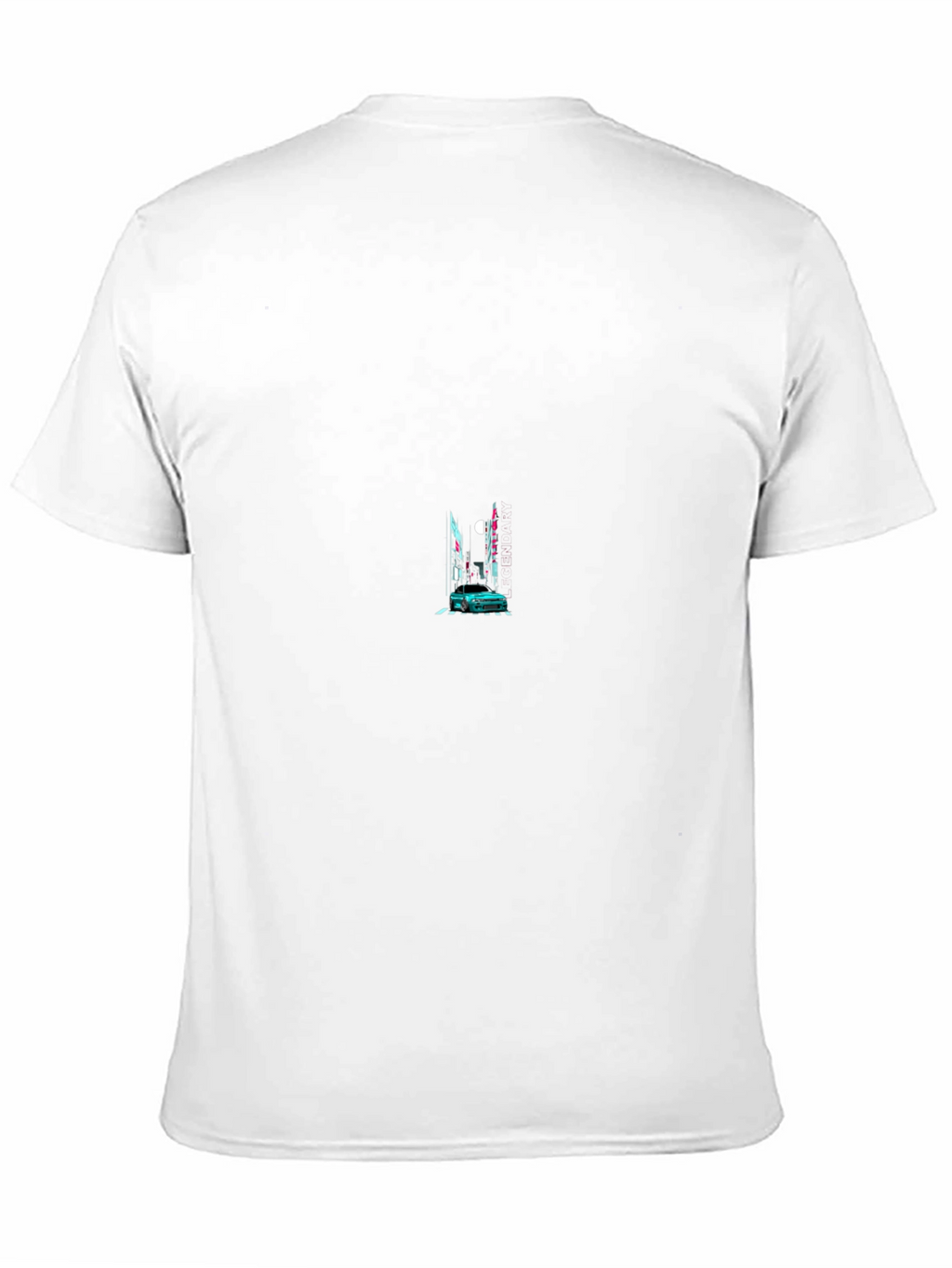 Black Graphic Tee - Car & Cityscape Design